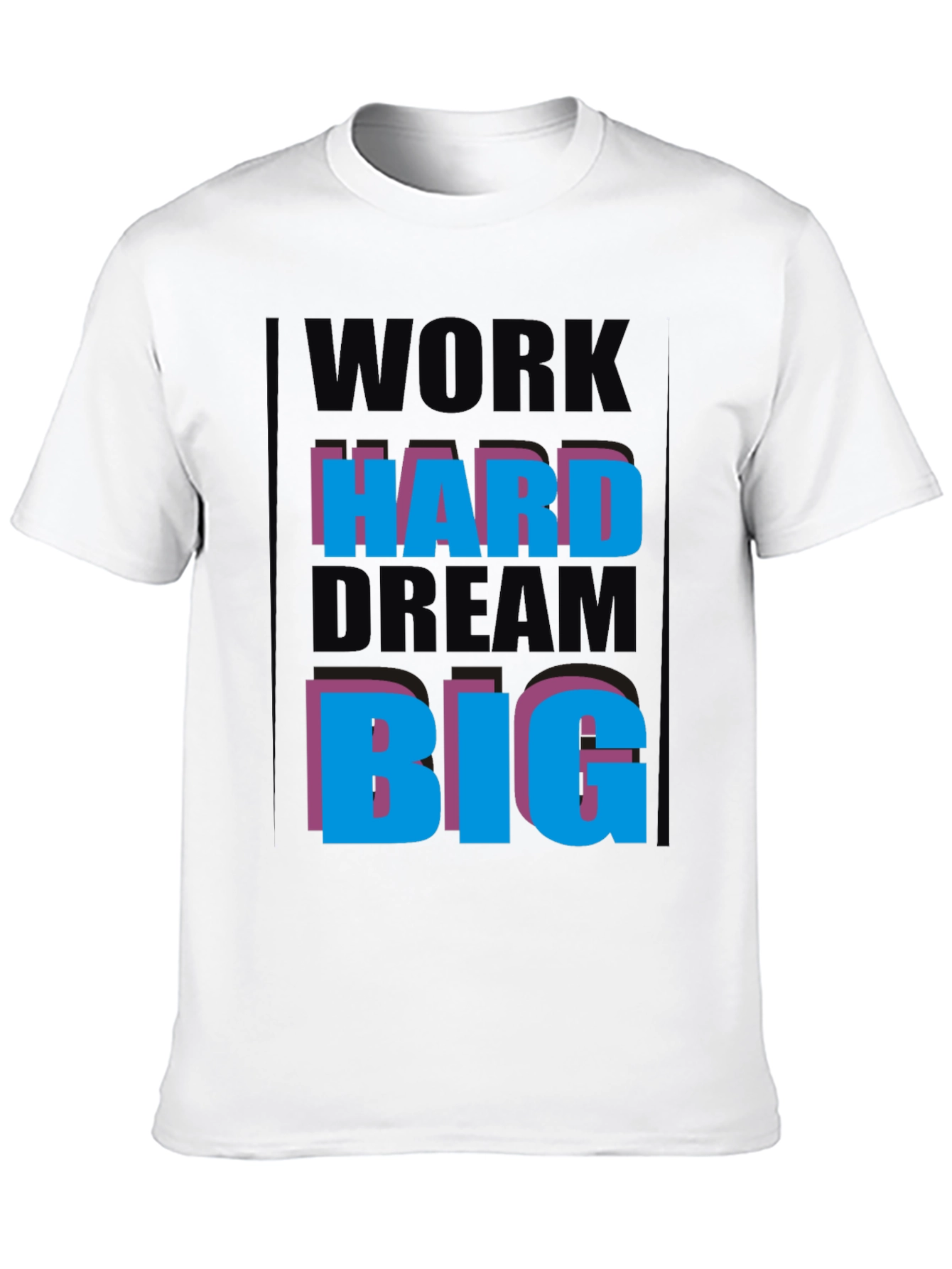 Black Work Hard Dream Big Graphic Tee view 10