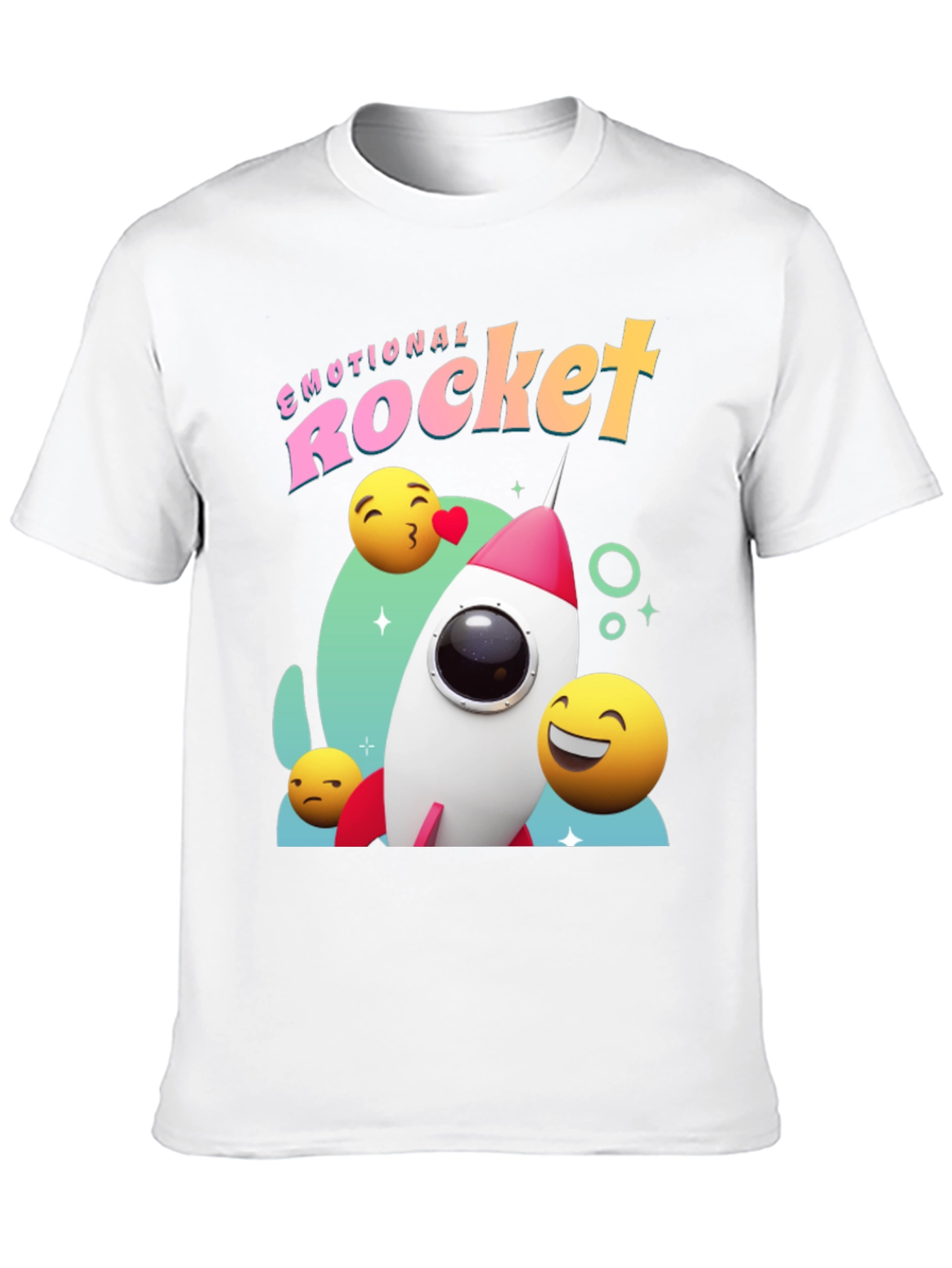 Black Emotional Rocket Graphic T-Shirt - Black view 10