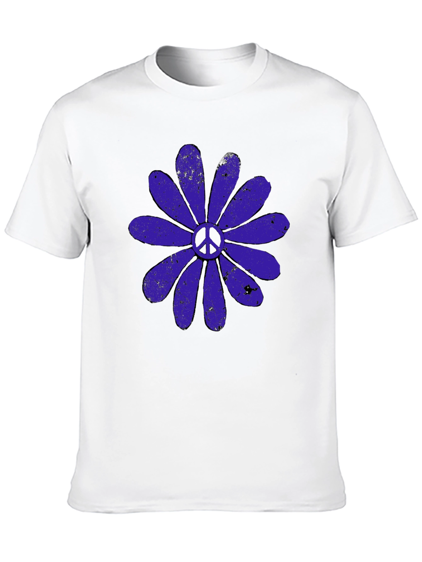 Black Peace Flower Graphic T-Shirt view 10