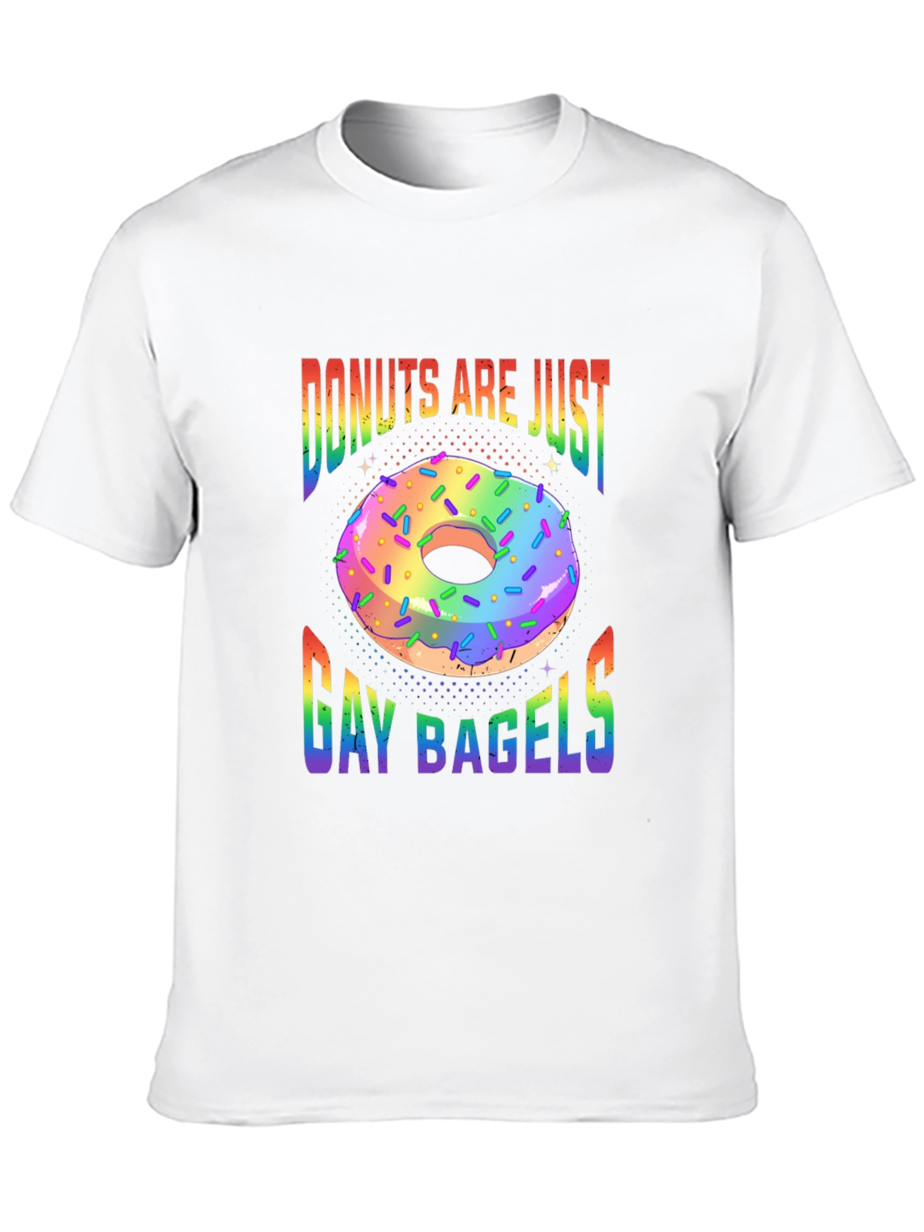 Black Donuts Are Just Gay Bagels Graphic Tee view 10