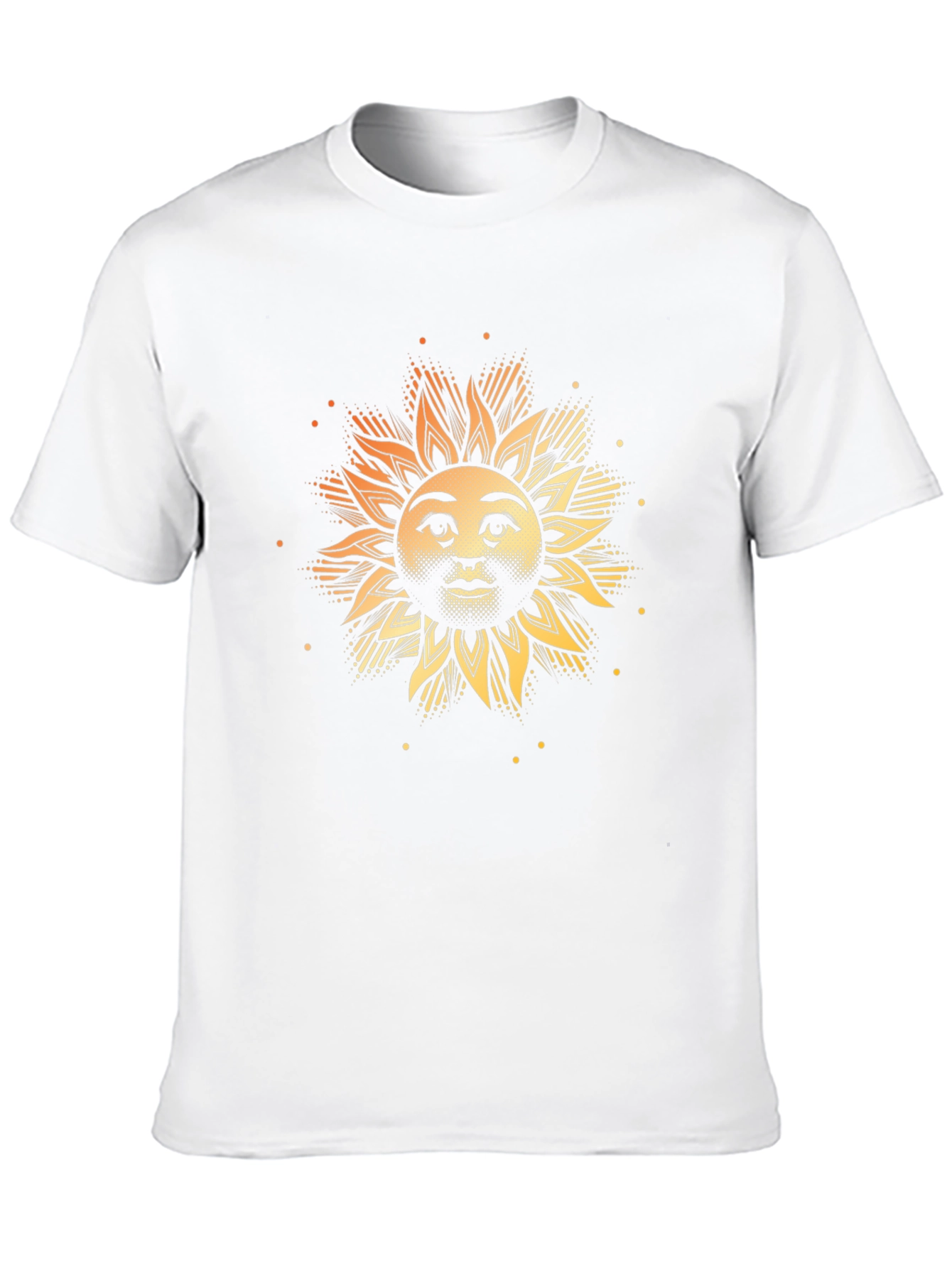 Black Sun Face Graphic Print Black T-Shirt view 10