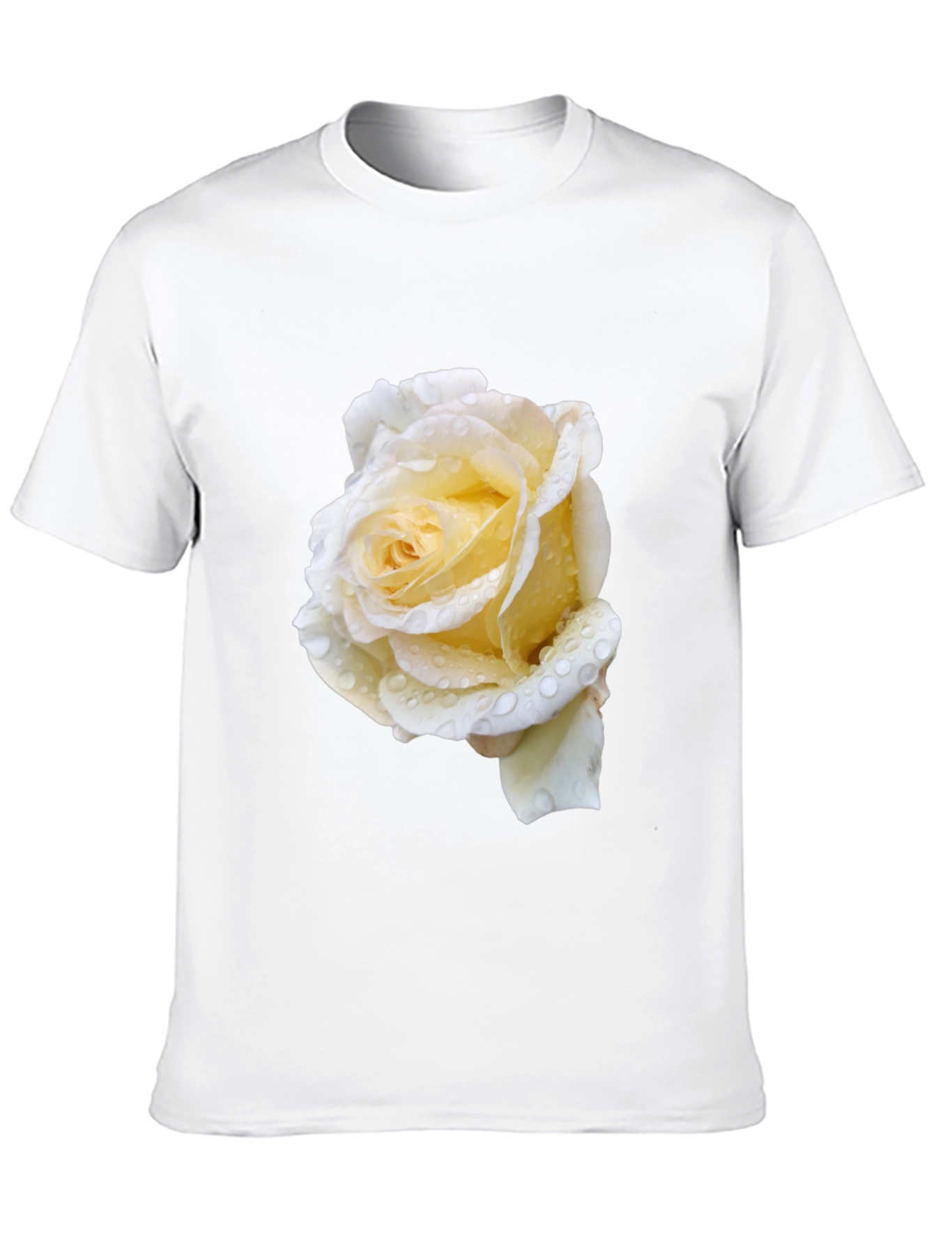 Black Black Tee with White Rose view 10