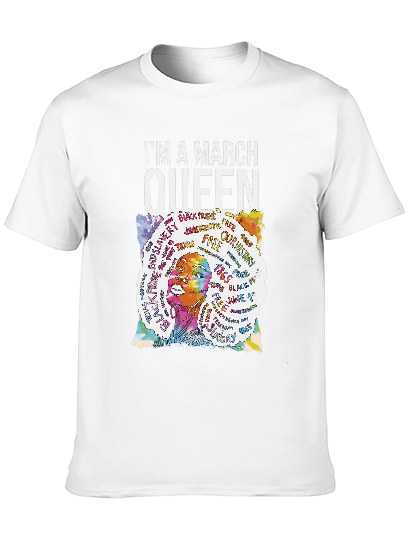 Black I'm A March Queen T-Shirt view 10