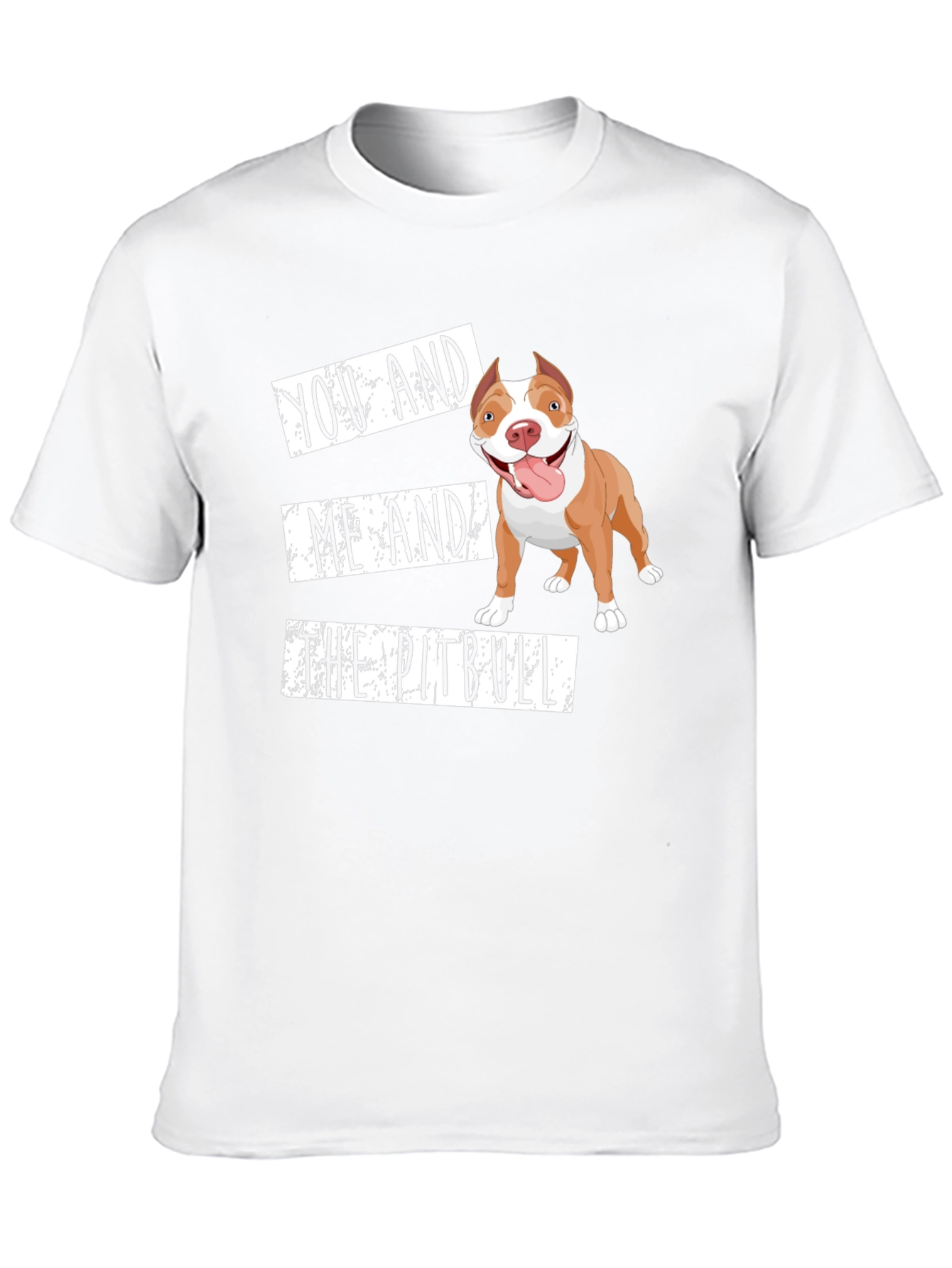 Black You, Me, and The Pitbull T-Shirt -  Unisex Cotton Blend view 10