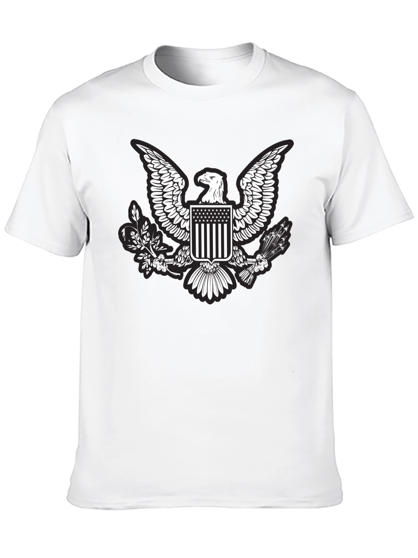 Black Eagle Crest Graphic T-Shirt - Patriotic Design view 10