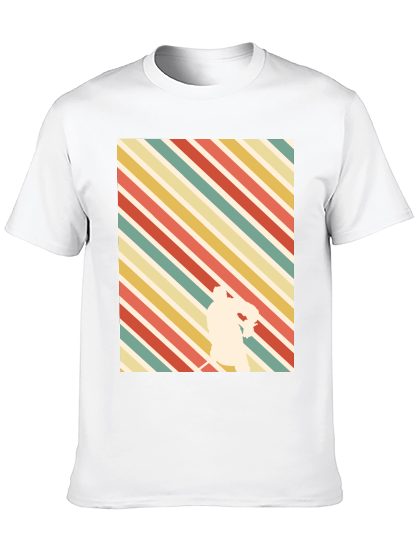 Black Retro Hockey Player Tee view 10