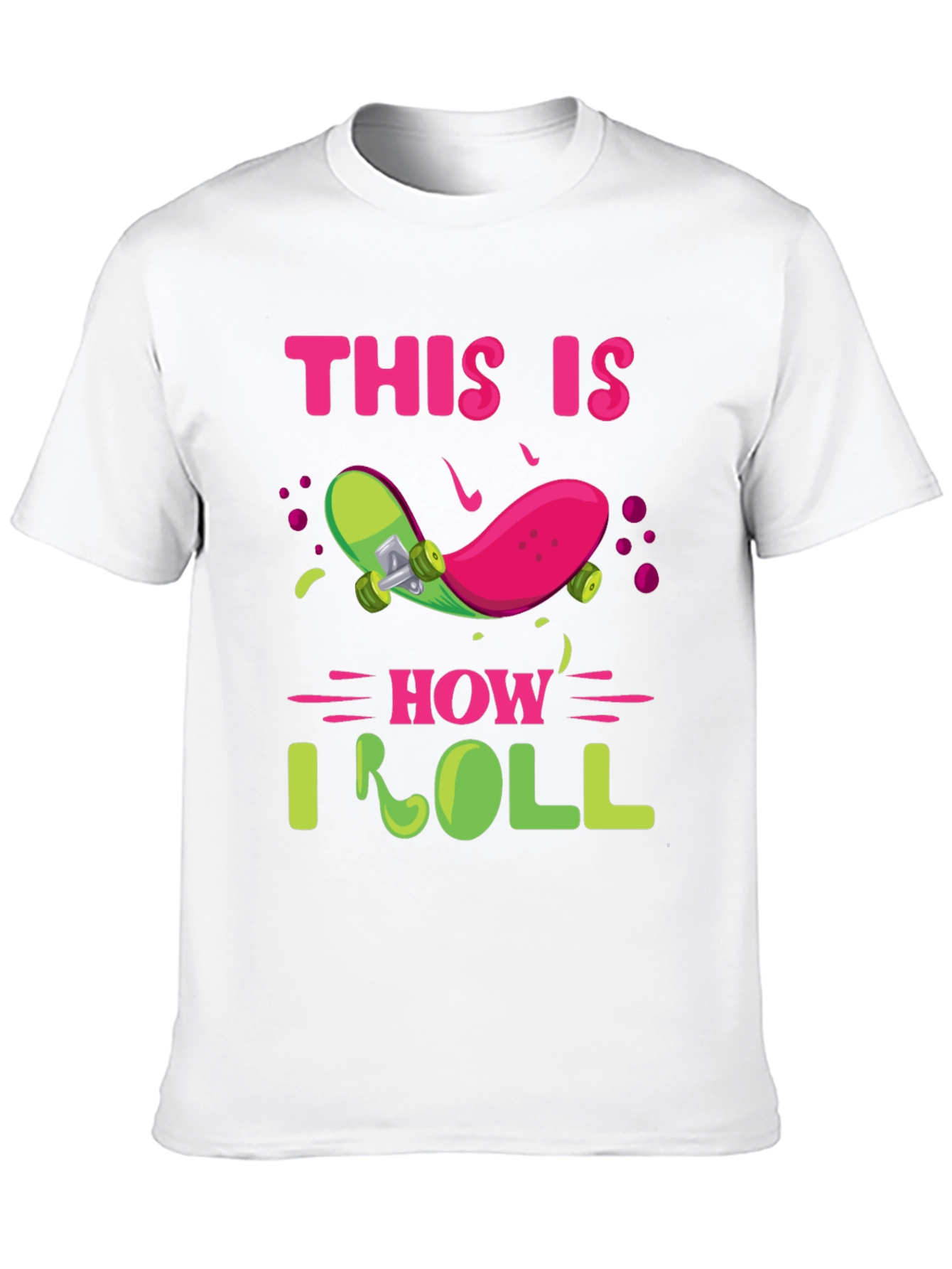 Black This Is How I Roll Skateboard T-Shirt view 10