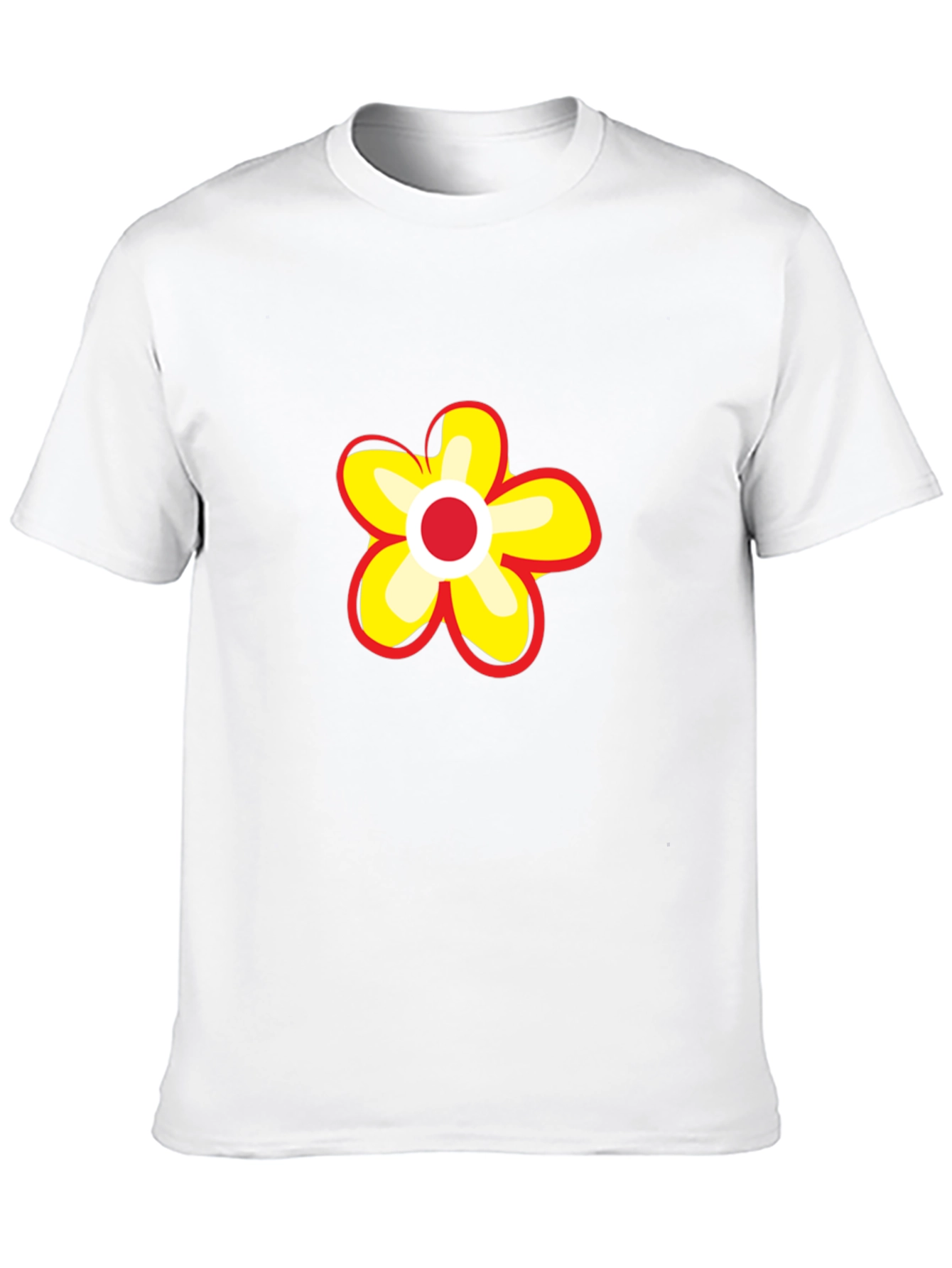 Black Black T-Shirt with Flower Graphic view 10