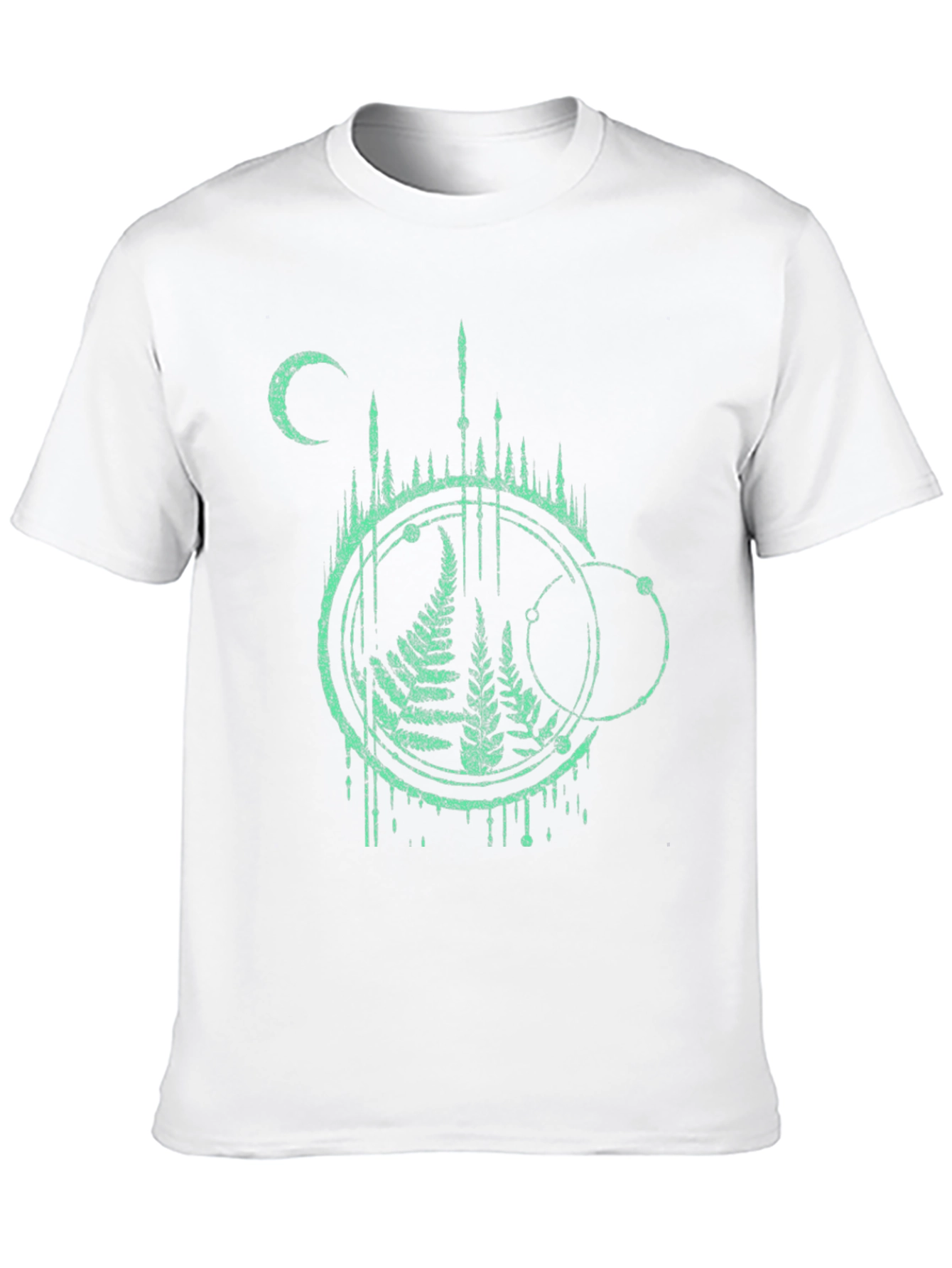 Black Nature Graphic Tee - Fern and Moon Design view 10