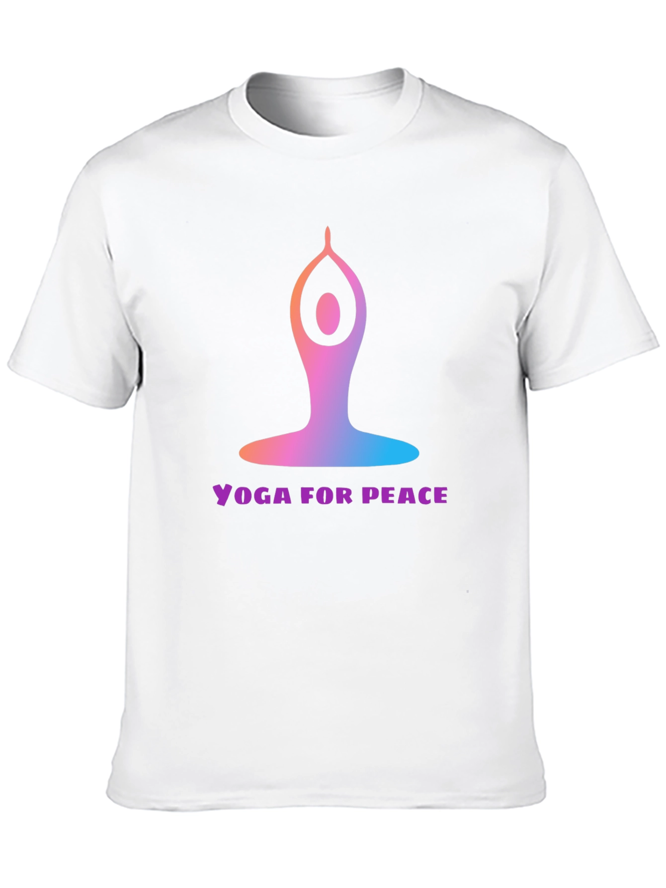 Black Yoga for Peace Graphic Tee - Black Cotton Blend view 10