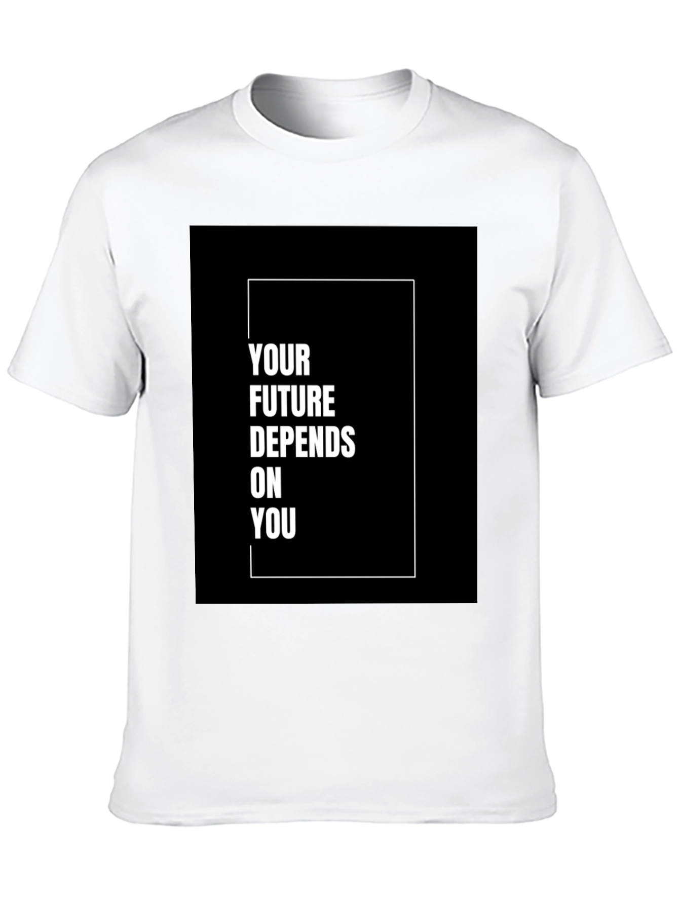 Black Motivational T-Shirt - Your Future Depends On You view 10