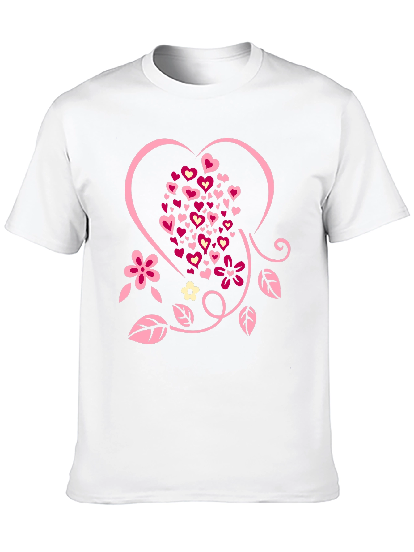 Black Heart & Floral Graphic Tee - Valentine's Day Shirt view 10