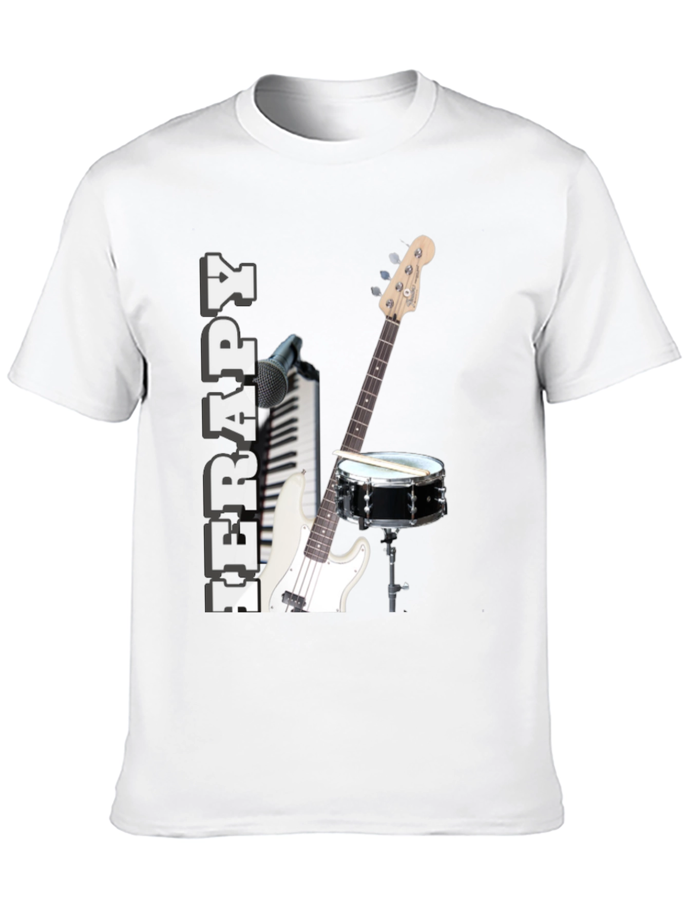 Music Therapy T-Shirt - Instruments & Inspirational Design - 10