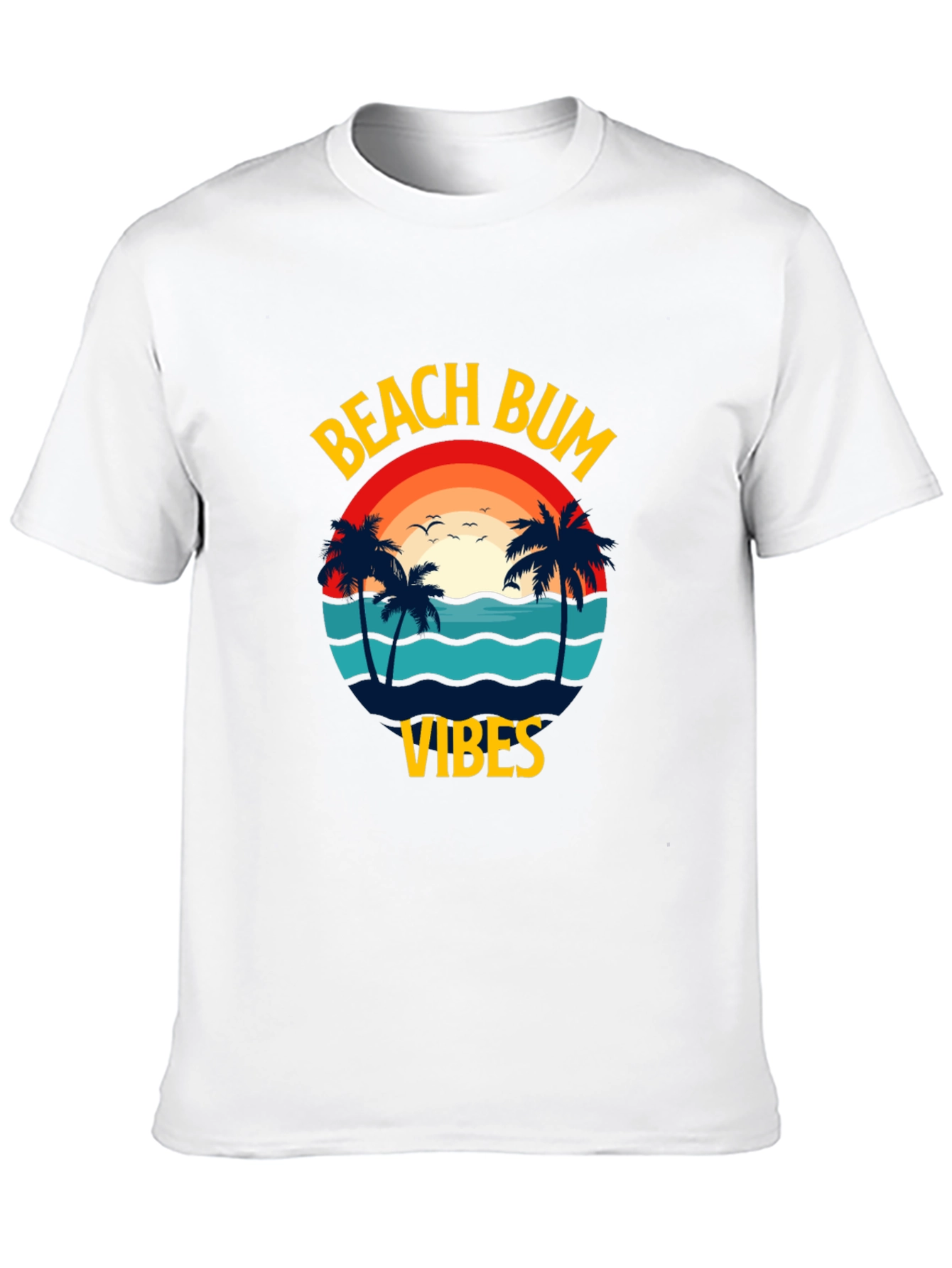 Black Beach Bum Vibes Graphic T-Shirt view 10