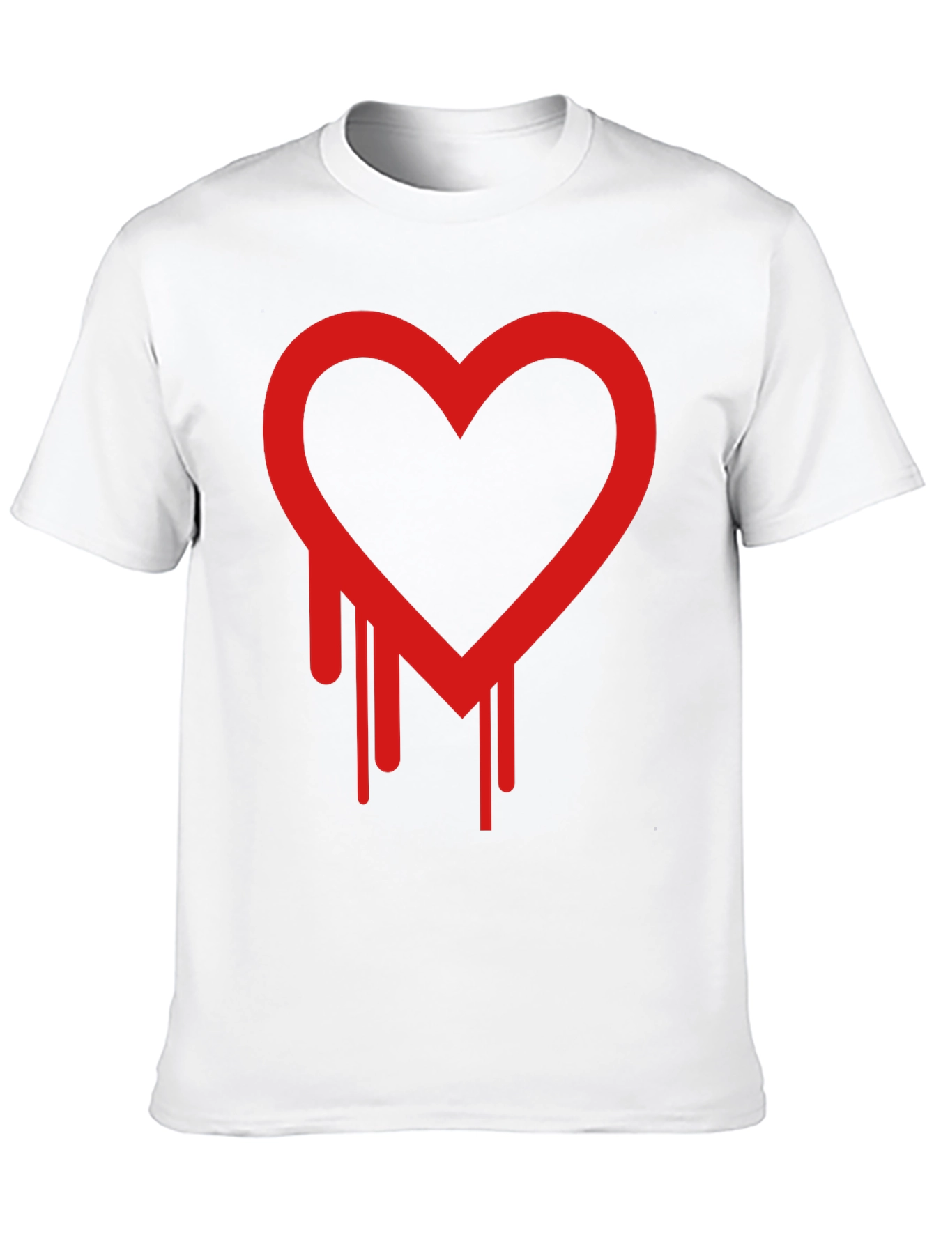 Black Dripping Heart Graphic Black T-Shirt view 10