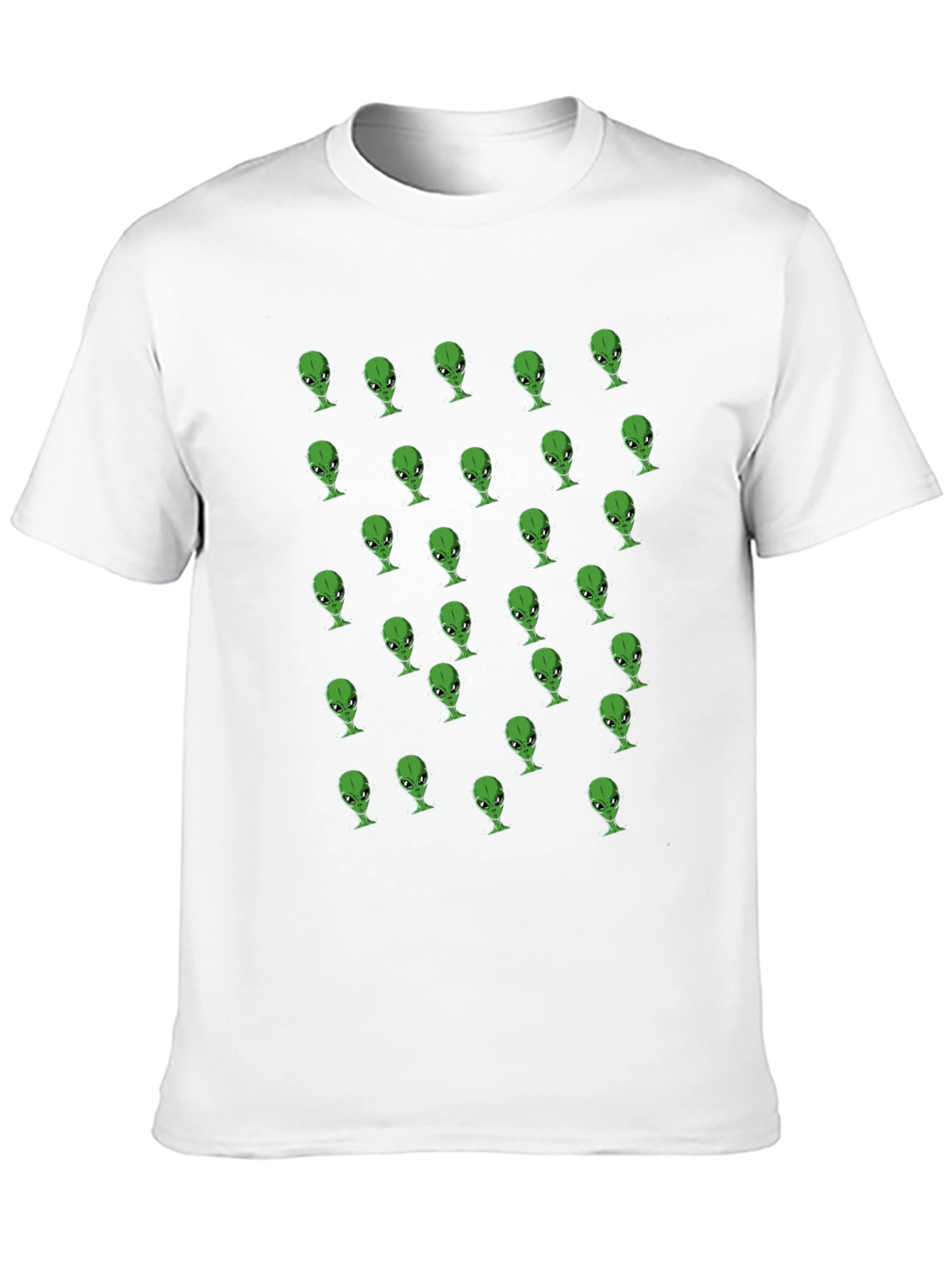 Black Alien Heads Black T-Shirt view 10