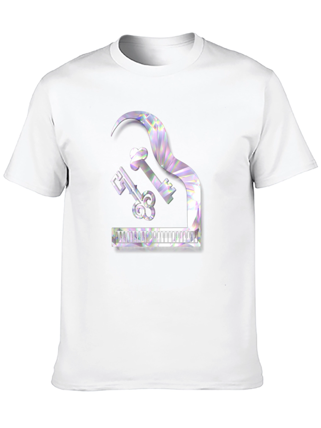 Black Piano Keys & Music Note T-Shirt - Stylish Musical Tee view 10