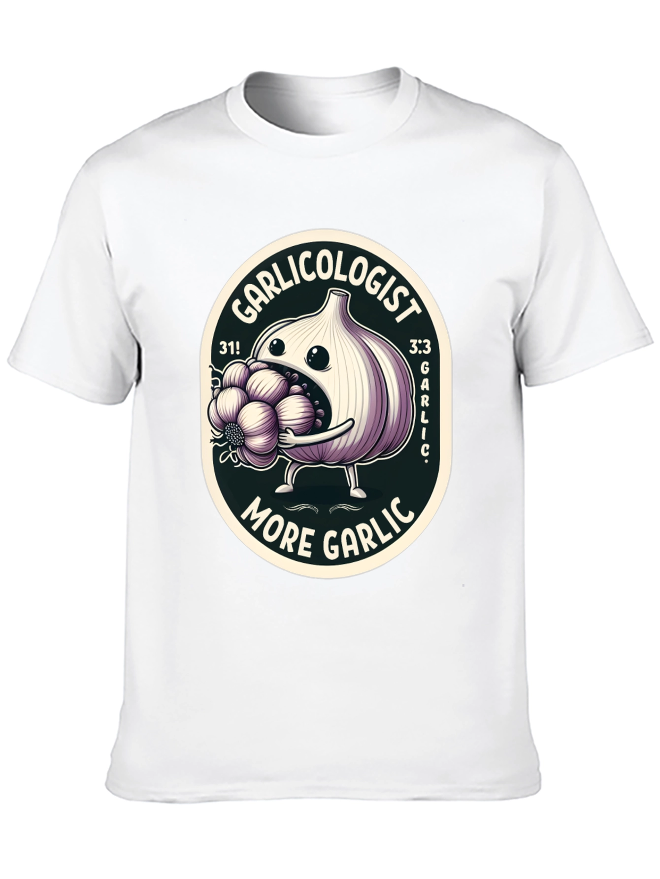 Black Garlicologist Graphic T-Shirt - More Garlic! view 10