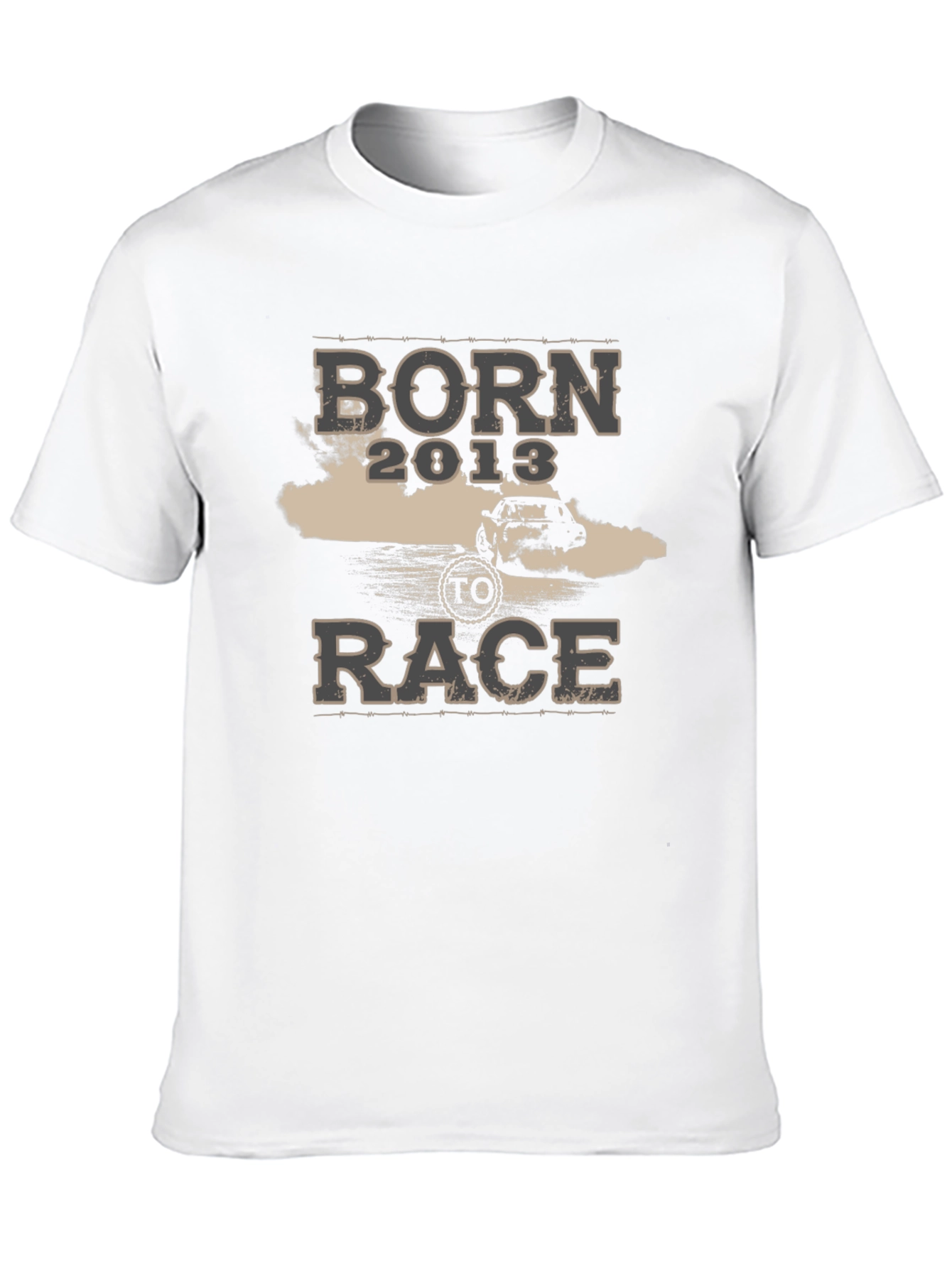 Black Born to Race T-Shirt - Car Enthusiast Apparel view 10