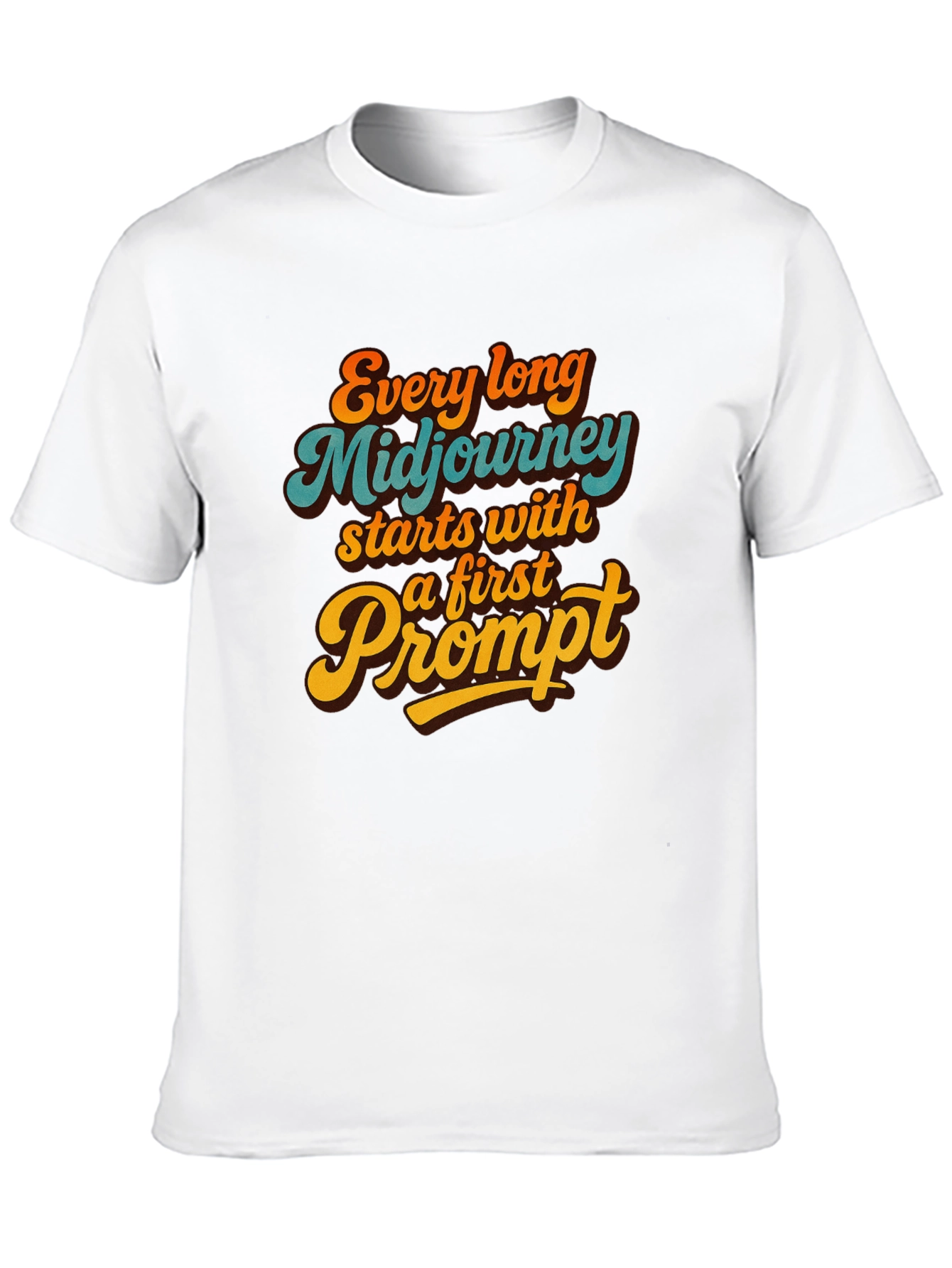 Midjourney Prompt Graphic Tee - Every Long Journey - 10