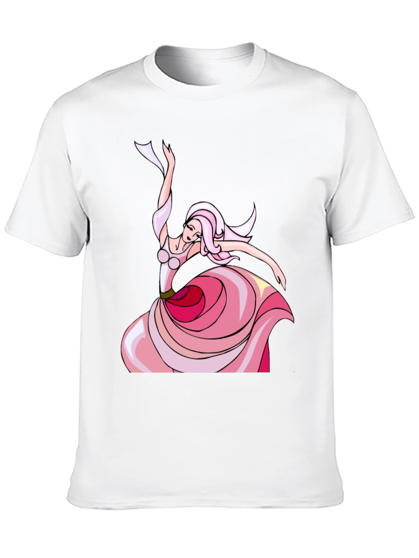 Black Elegant Dancer Graphic Tee - Black Cotton view 10