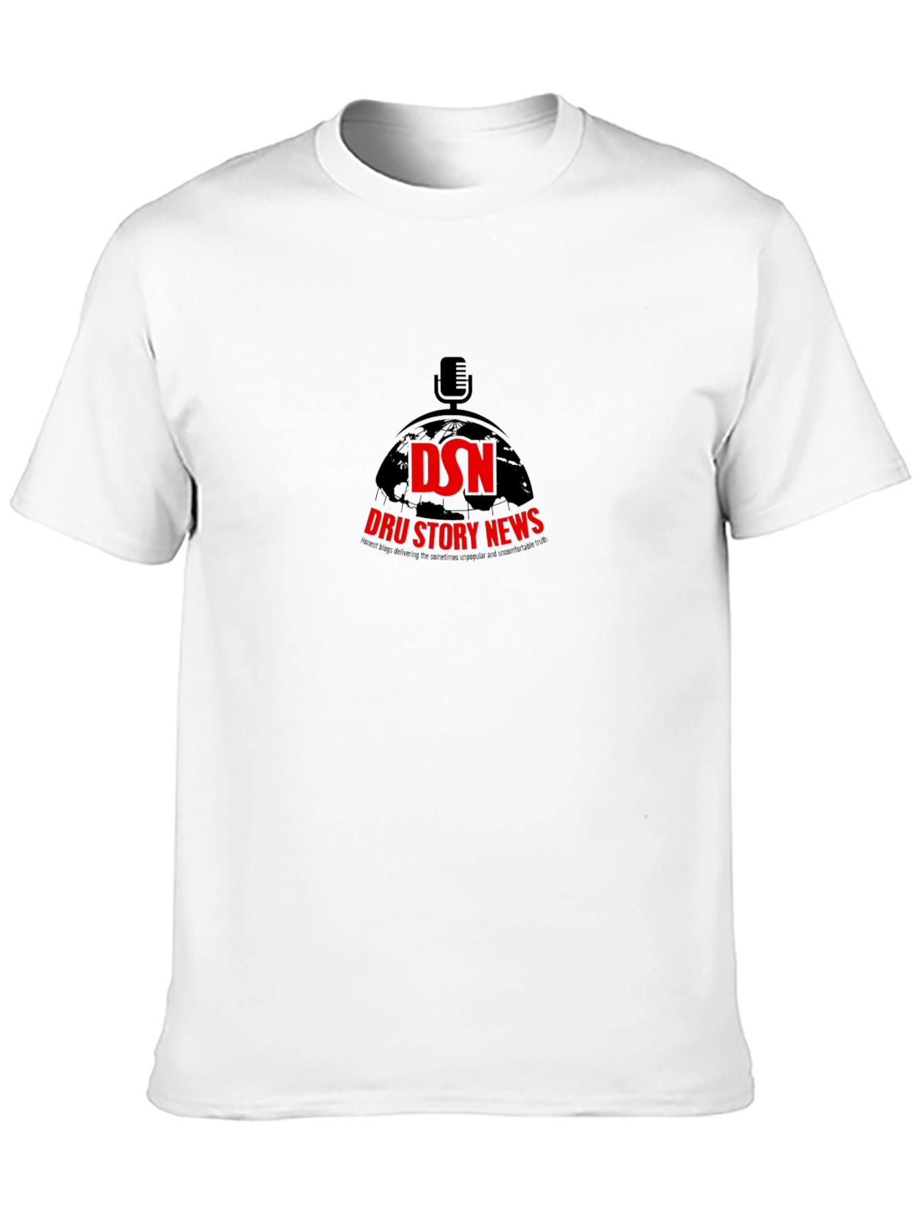 Black DSN Dru Story News Black T-Shirt view 10