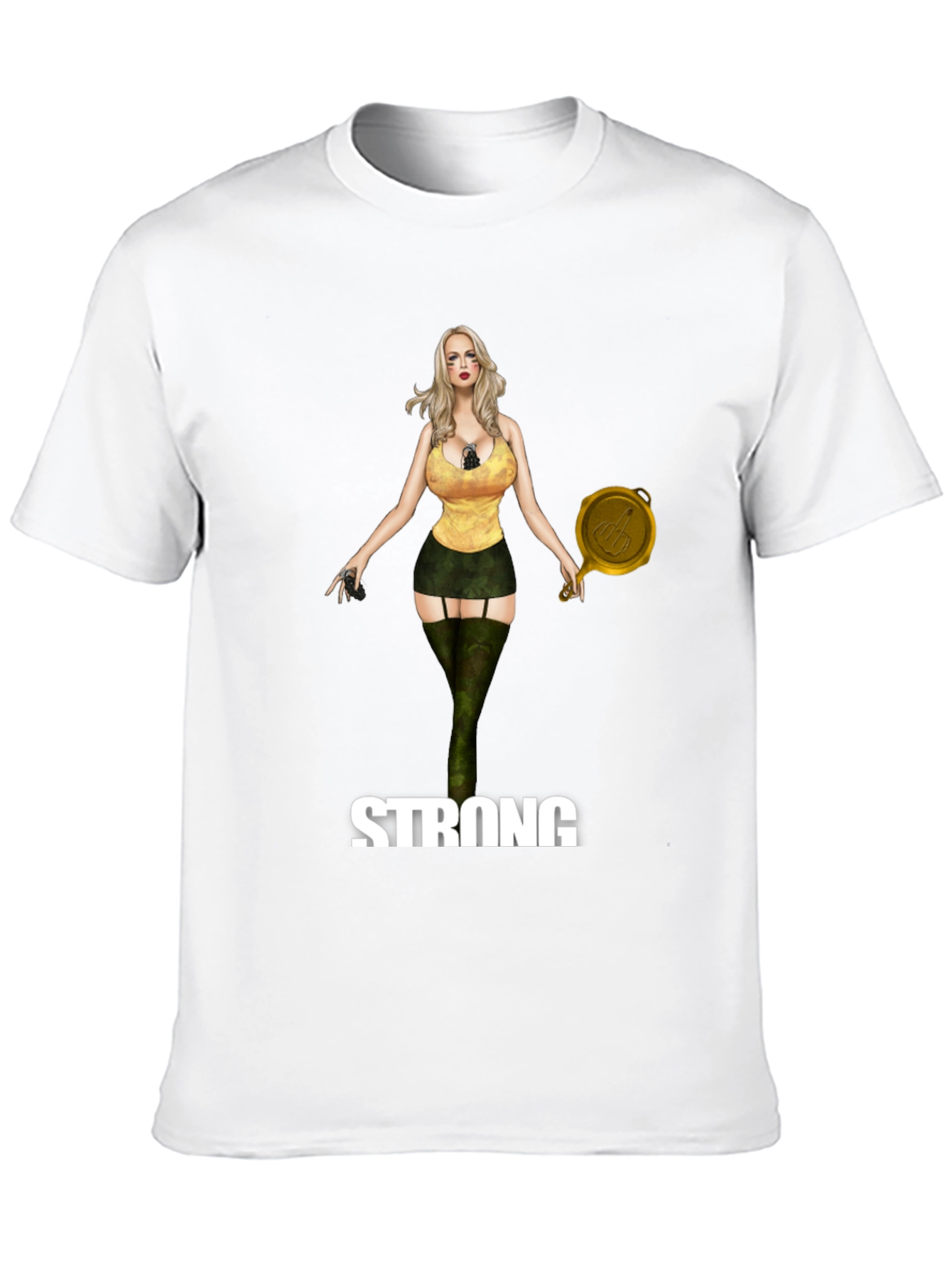 Black Strong Woman Graphic Black T-Shirt view 10