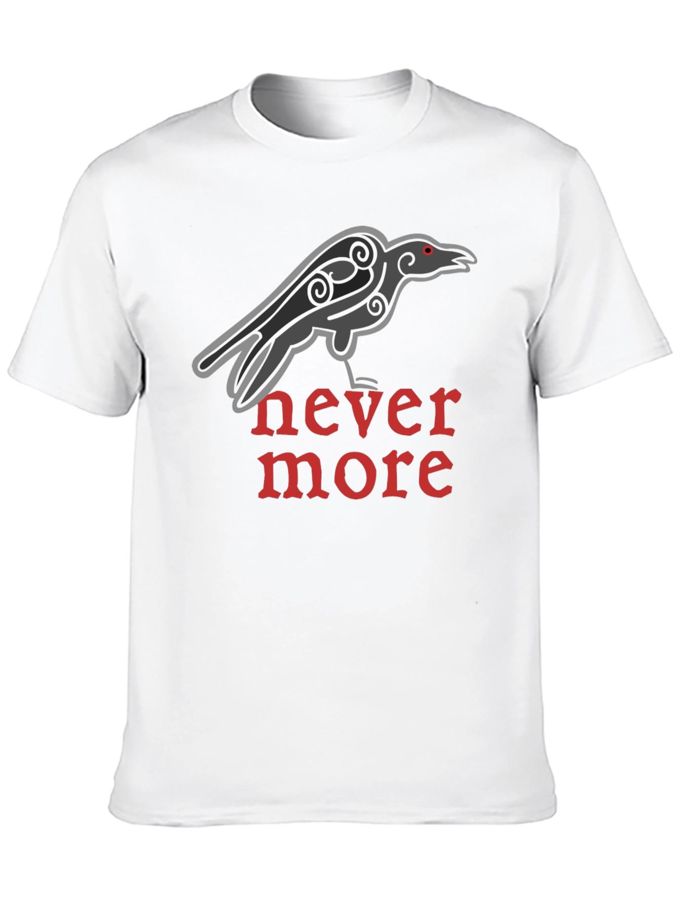 Black Raven Nevermore T-Shirt - Classic Gothic Design view 10