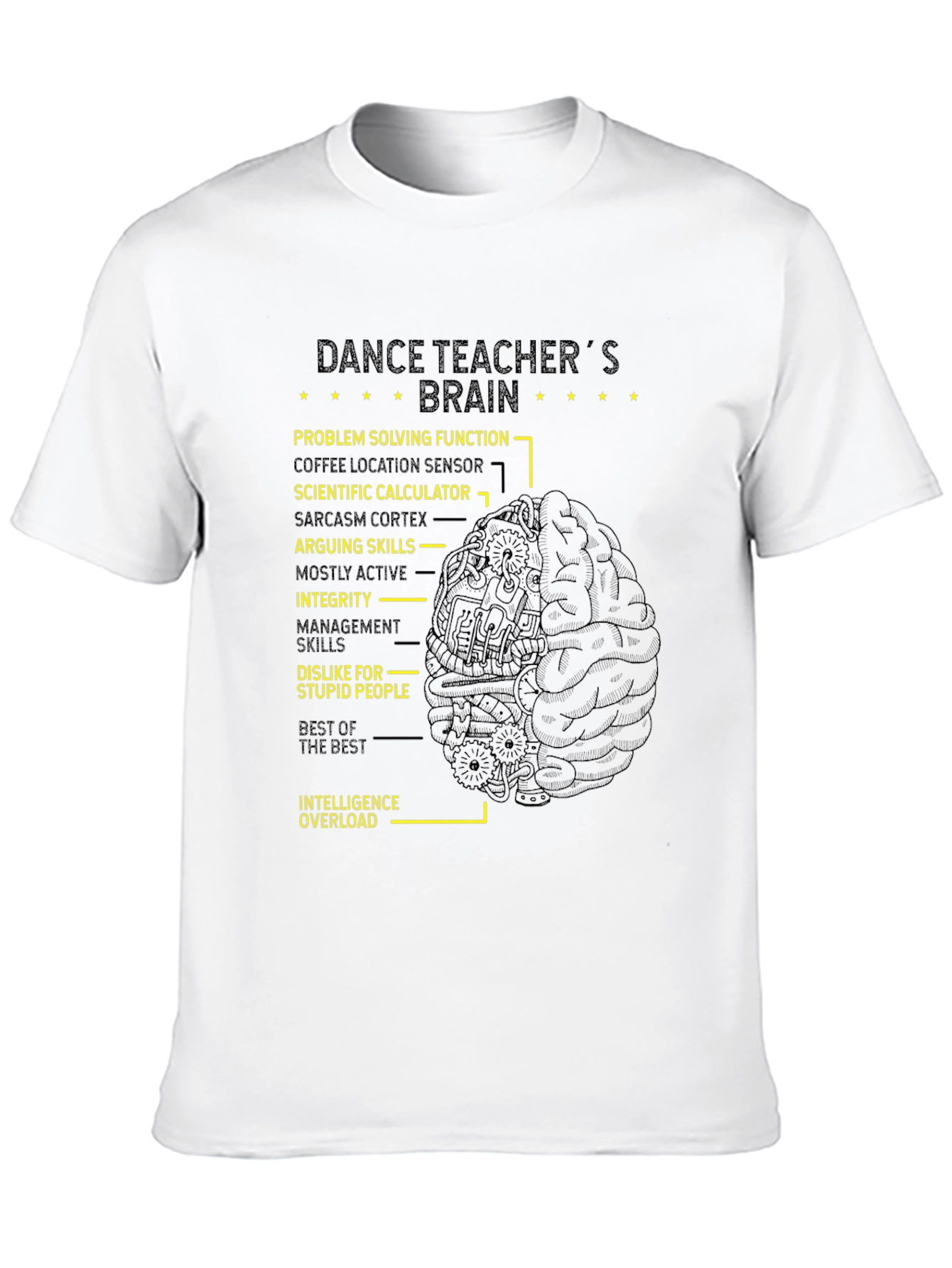 Black Dance Teacher's Brain T-Shirt view 10