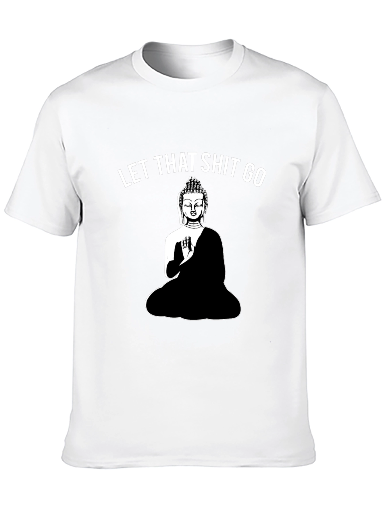 Black Let That Shit Go Buddha Graphic Tee - Black view 10