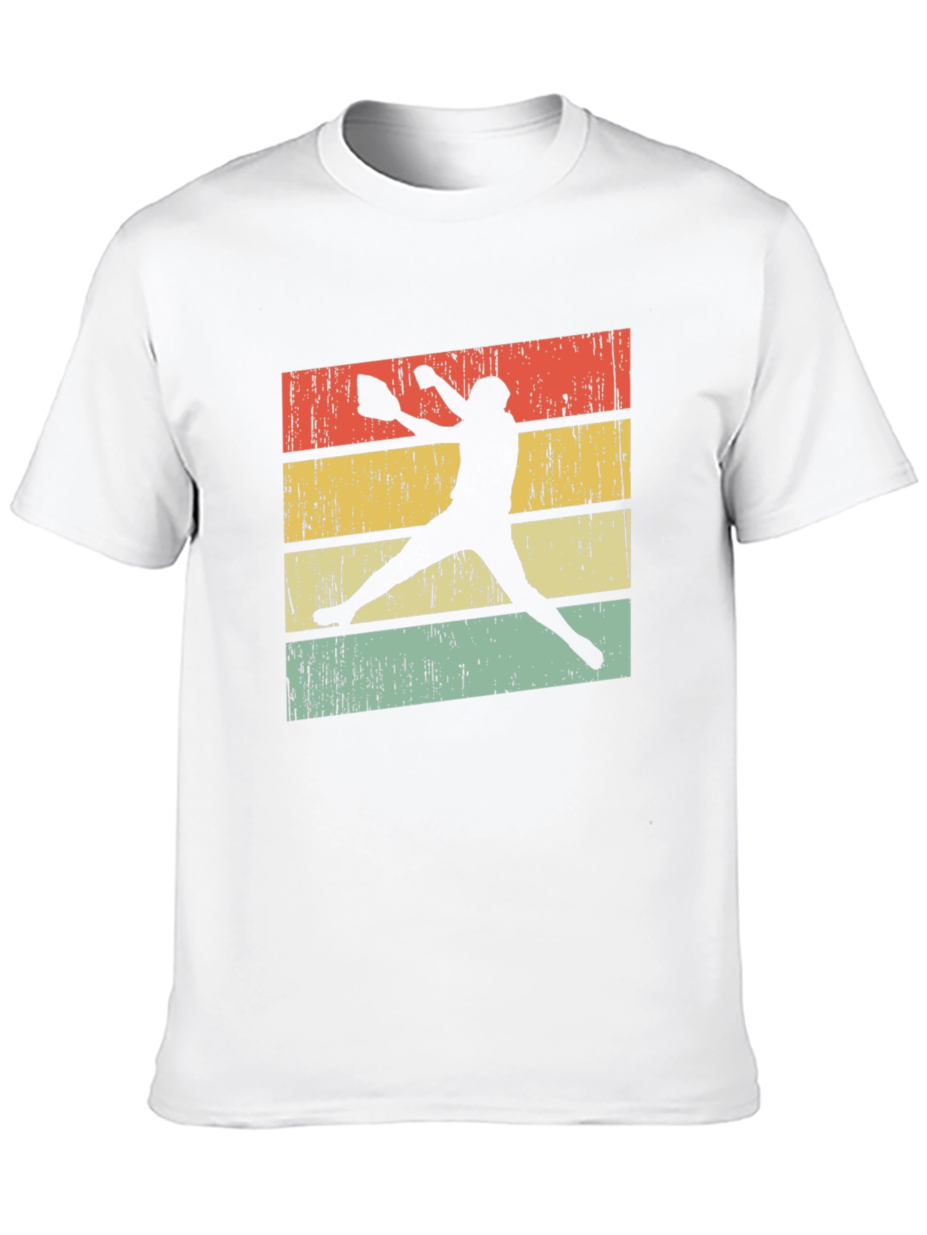 Black Vintage Softball Player T-Shirt view 10