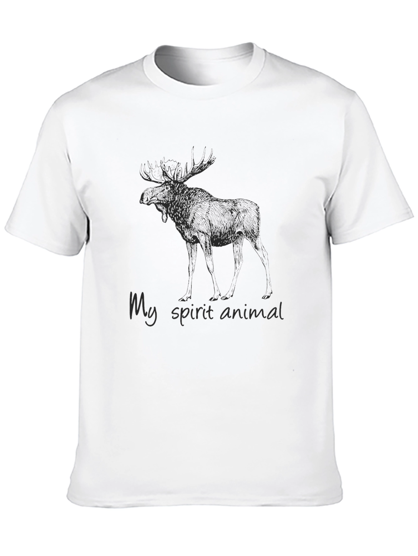 Black Moose Spirit Animal Graphic Tee - Black view 10