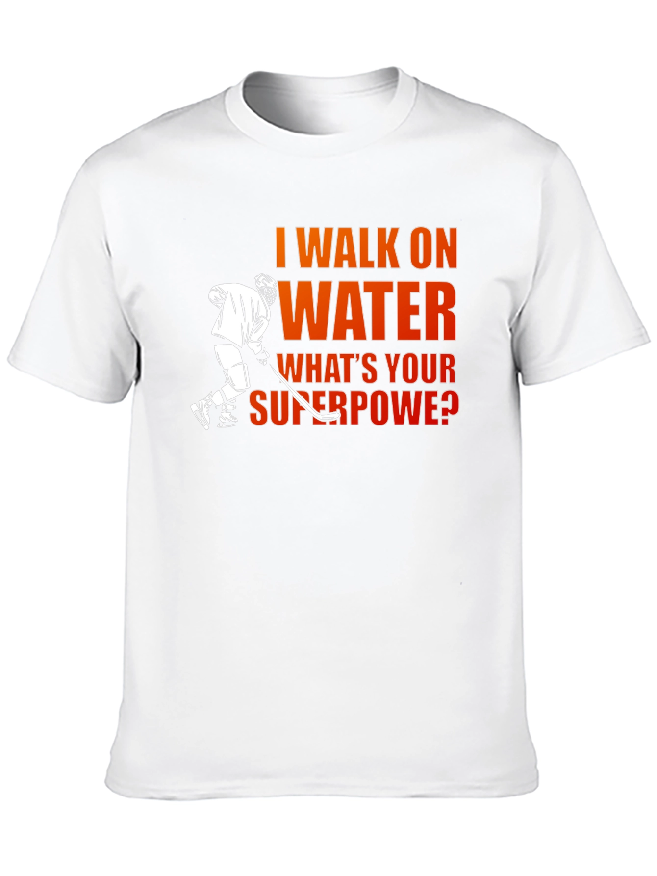 Black I Walk on Water Hockey T-Shirt view 10