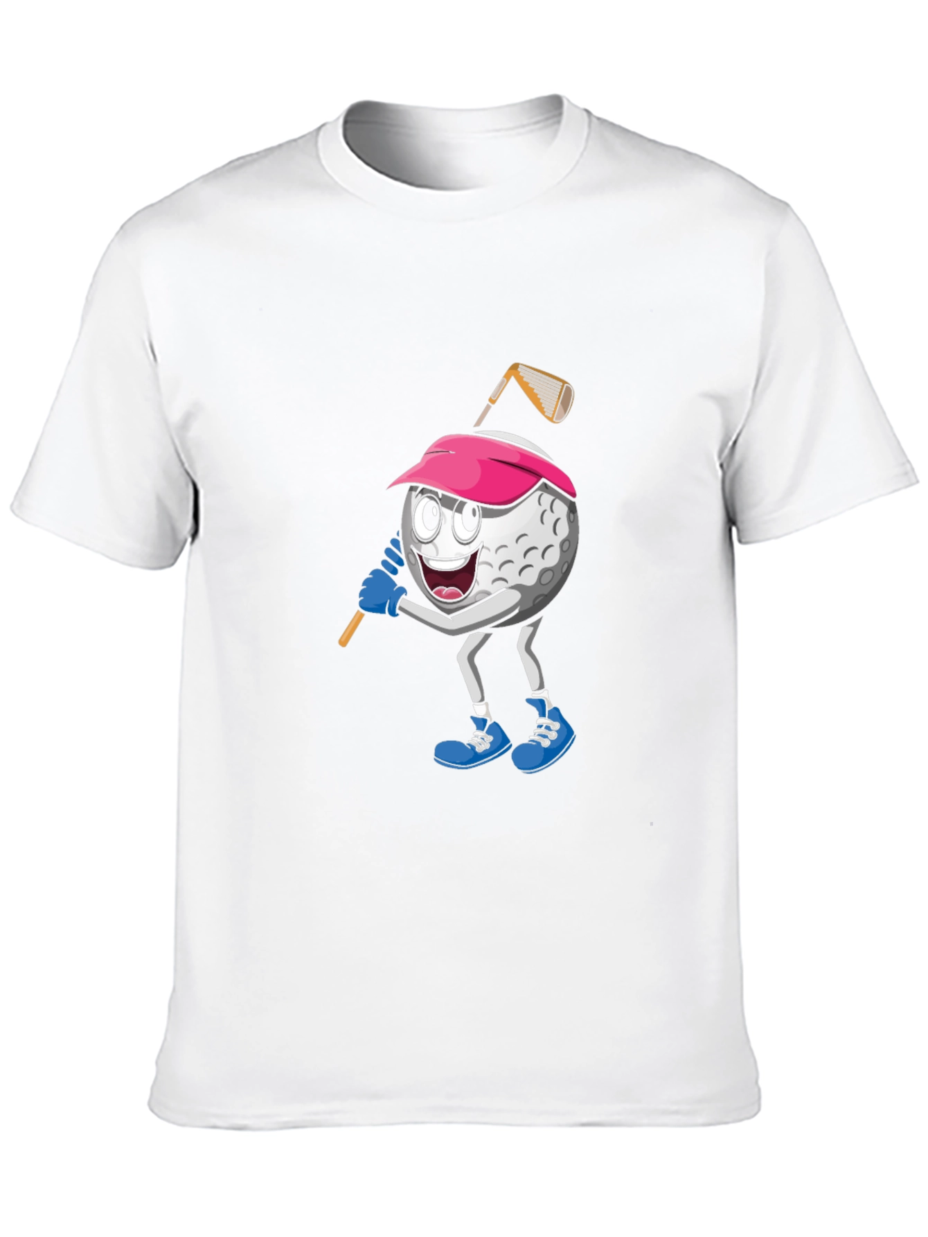 Black Golf Ball Cartoon Black T-Shirt view 10