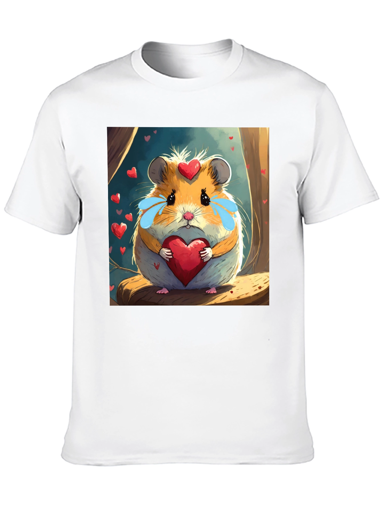Black Hamster Heart T-Shirt - Cute Cartoon Love Tee view 10