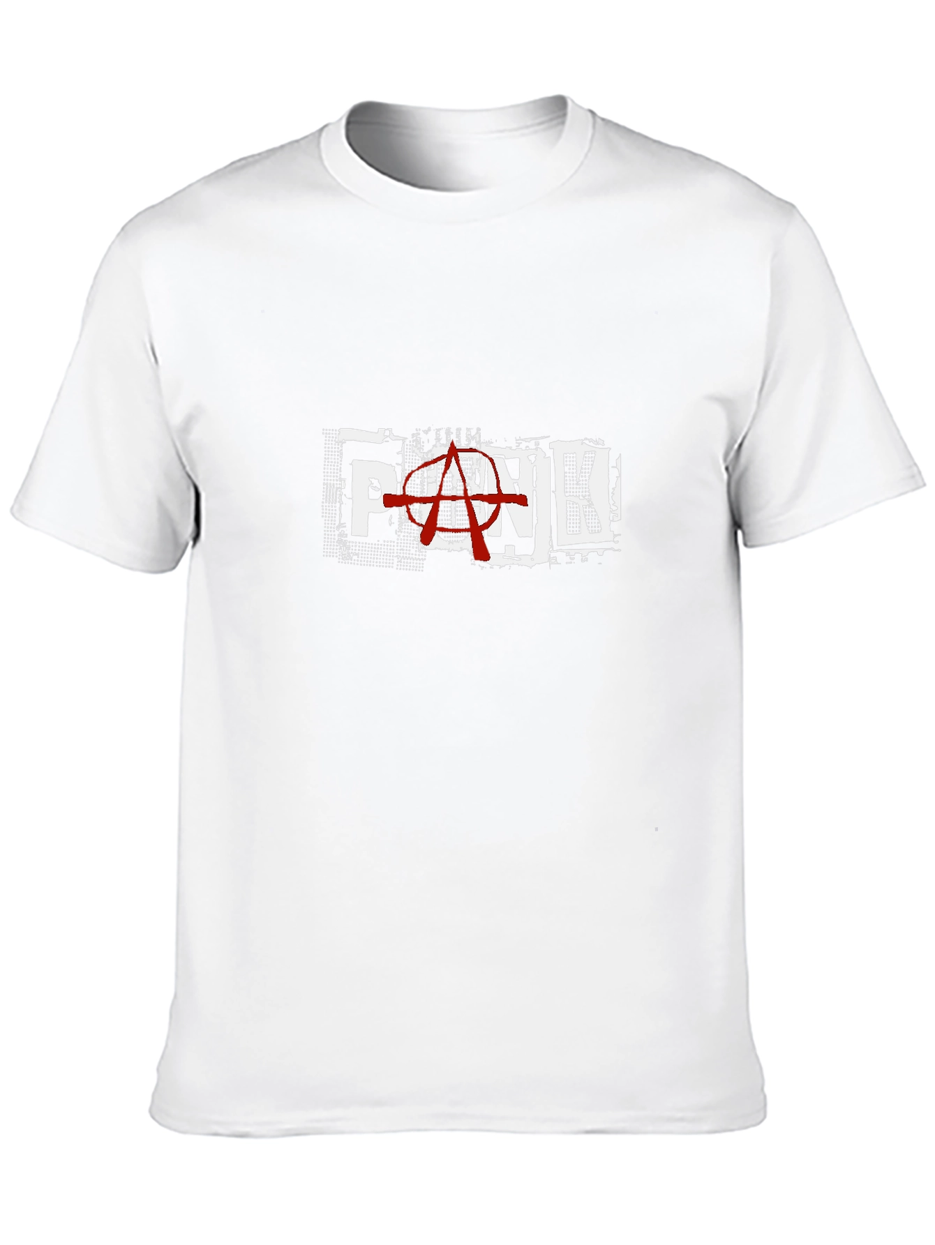 Black Punk Anarchy Graphic Print Black T-Shirt view 10