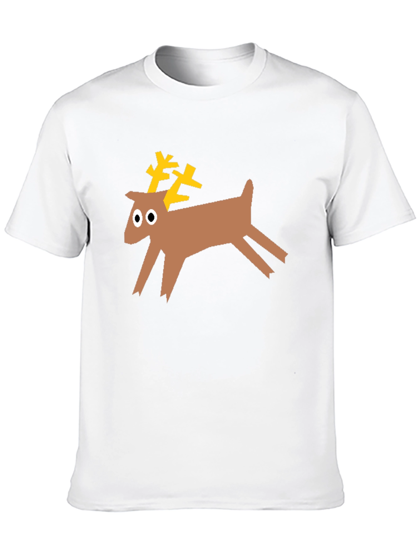 Black Reindeer Graphic Tee - Black Cotton T-Shirt view 10