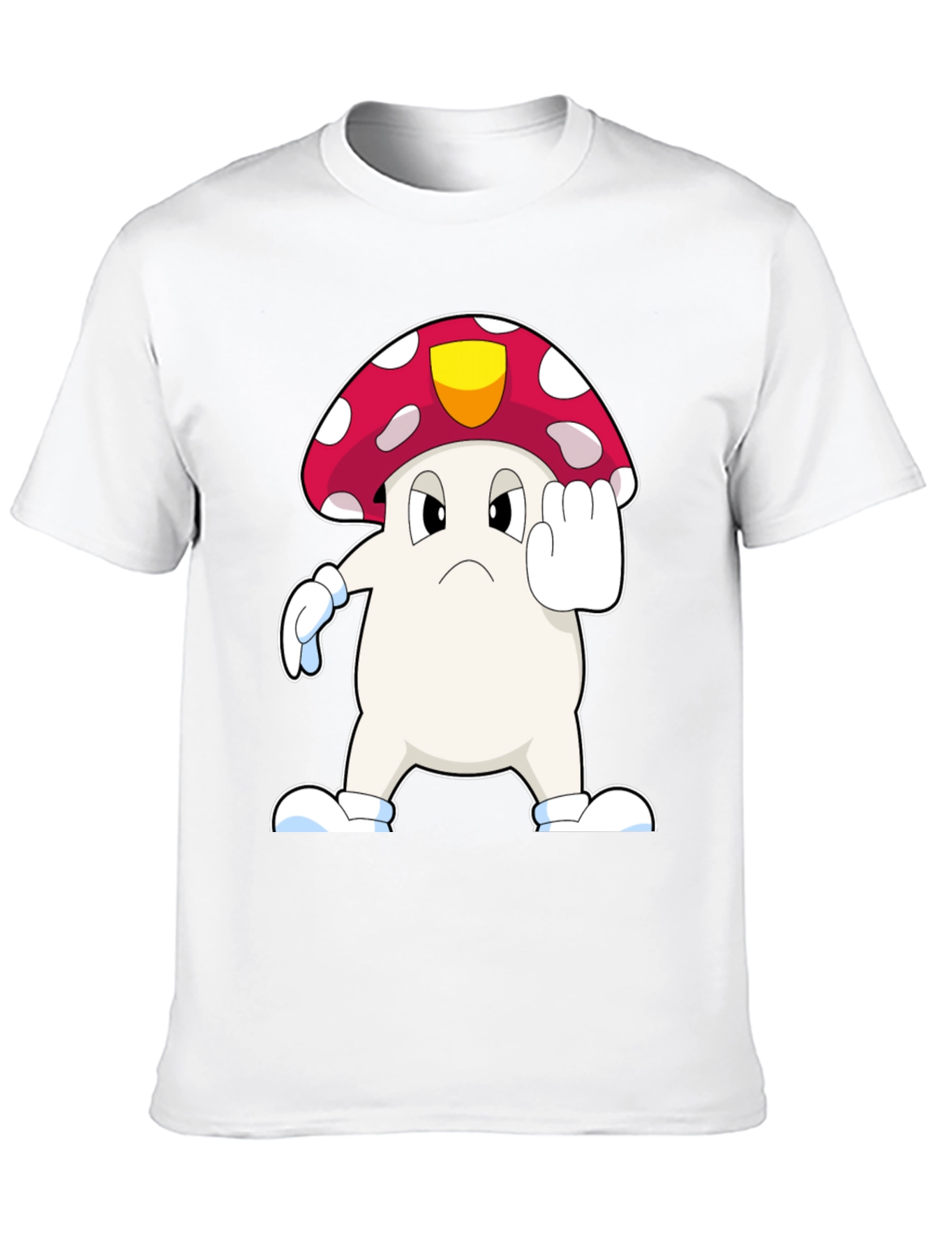 Black Mushroom Cartoon T-Shirt view 10