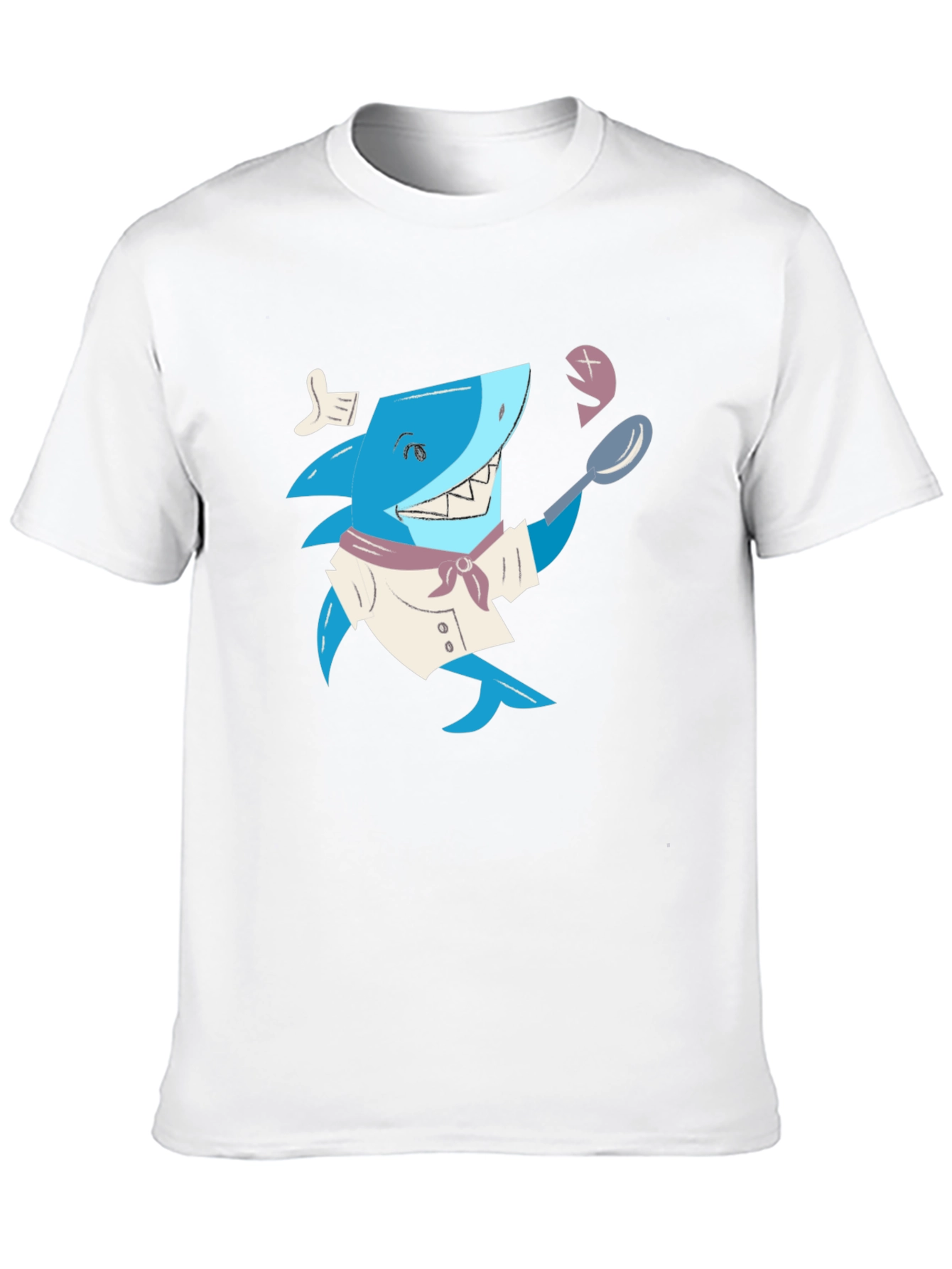 Black Chef Shark Graphic T-Shirt - Black view 10