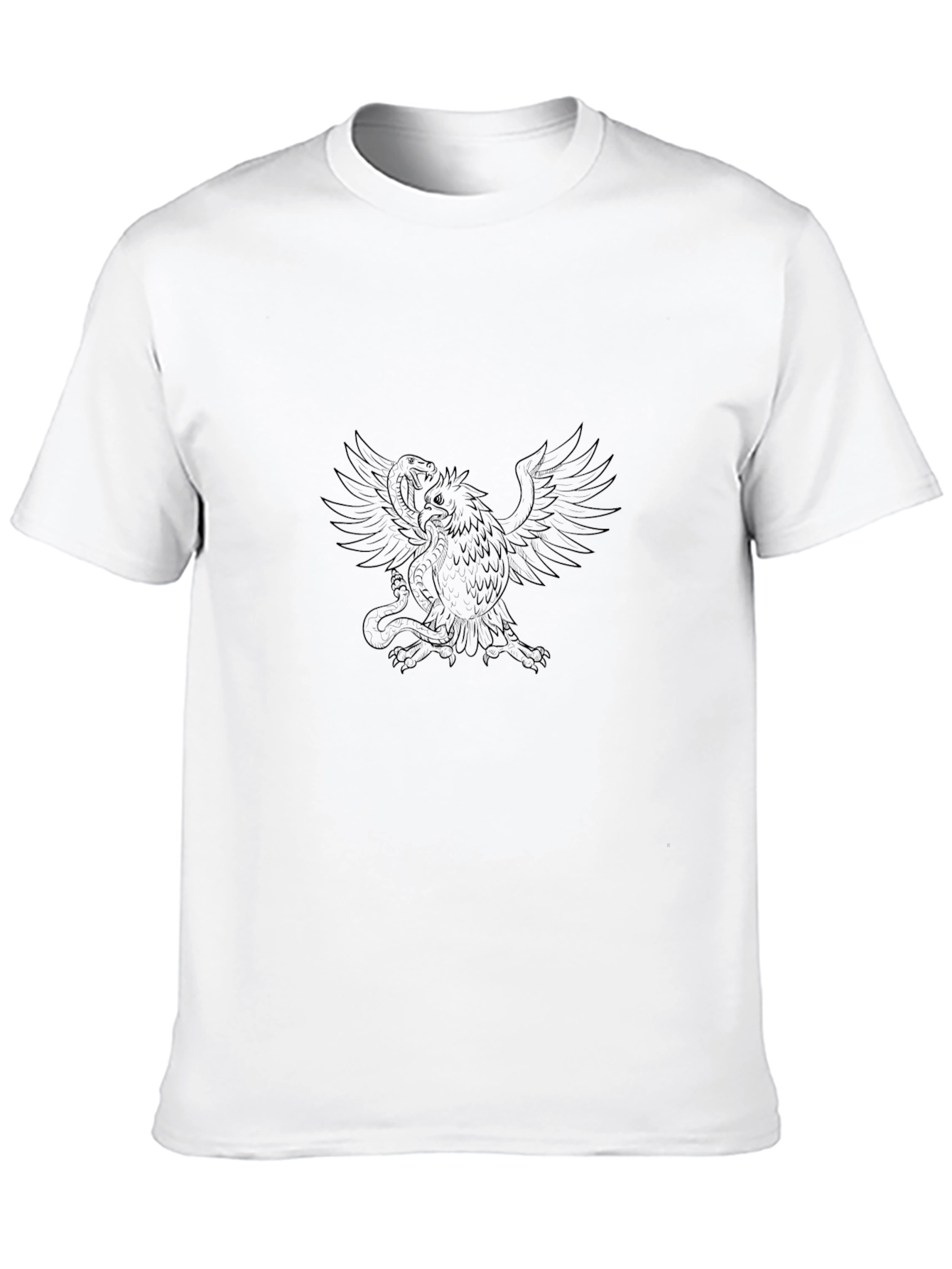 Black Black T-Shirt with Griffin Design view 10