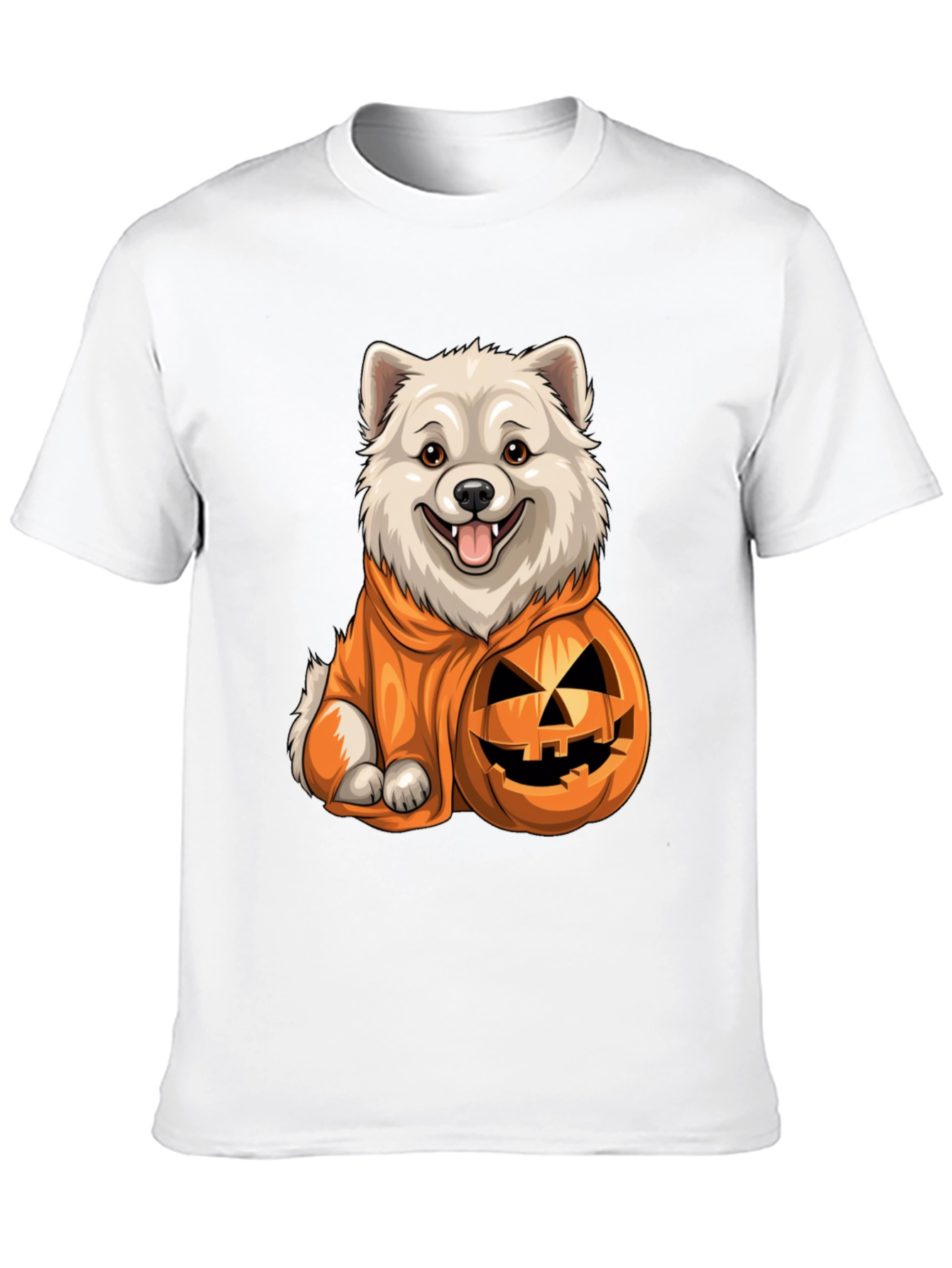 Black Dog in Pumpkin Costume T-Shirt view 10