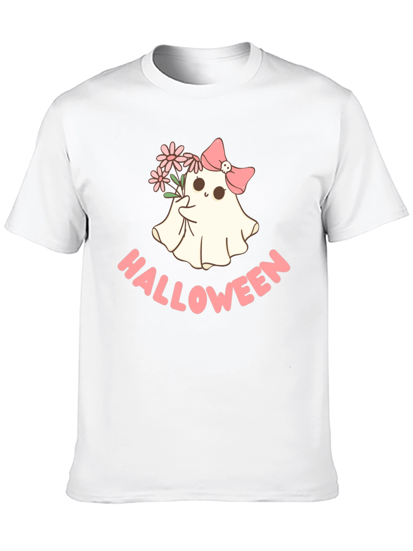 Black Cute Halloween Ghost T-Shirt view 10