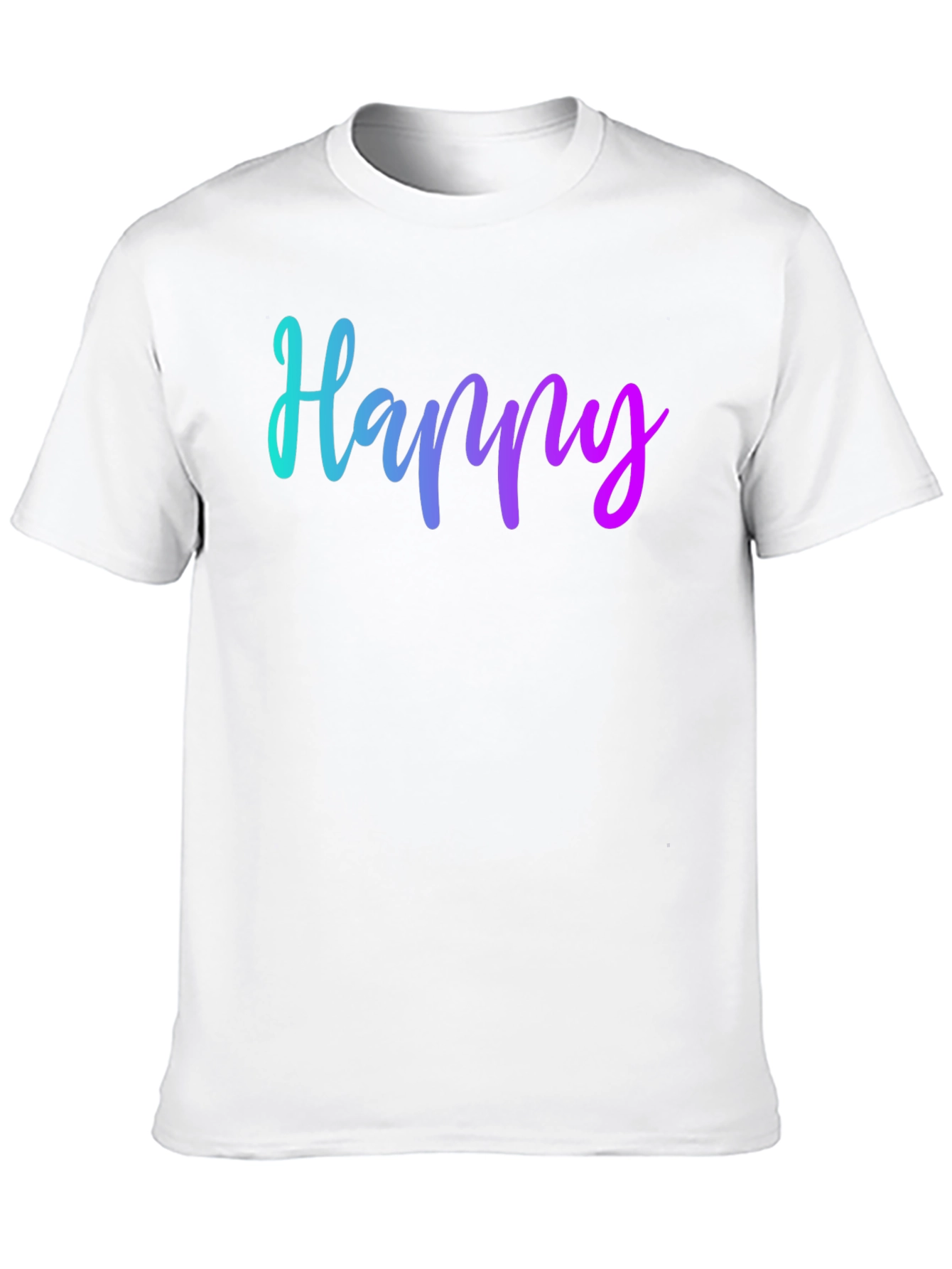 Black Happy Gradient Graphic Black T-Shirt view 10