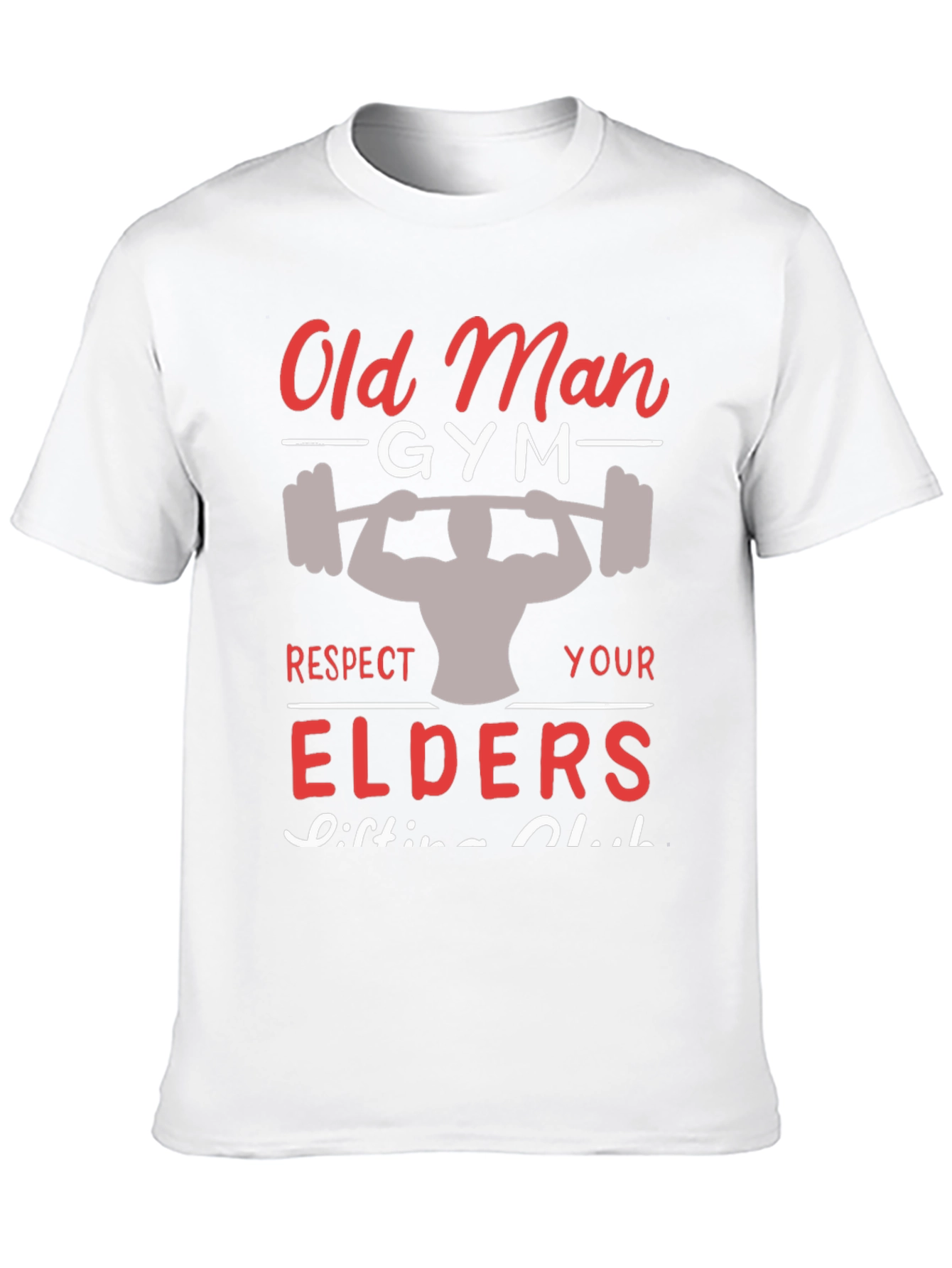 Black Old Man Gym T-Shirt - Respect Your Elders - Lifting Club view 10