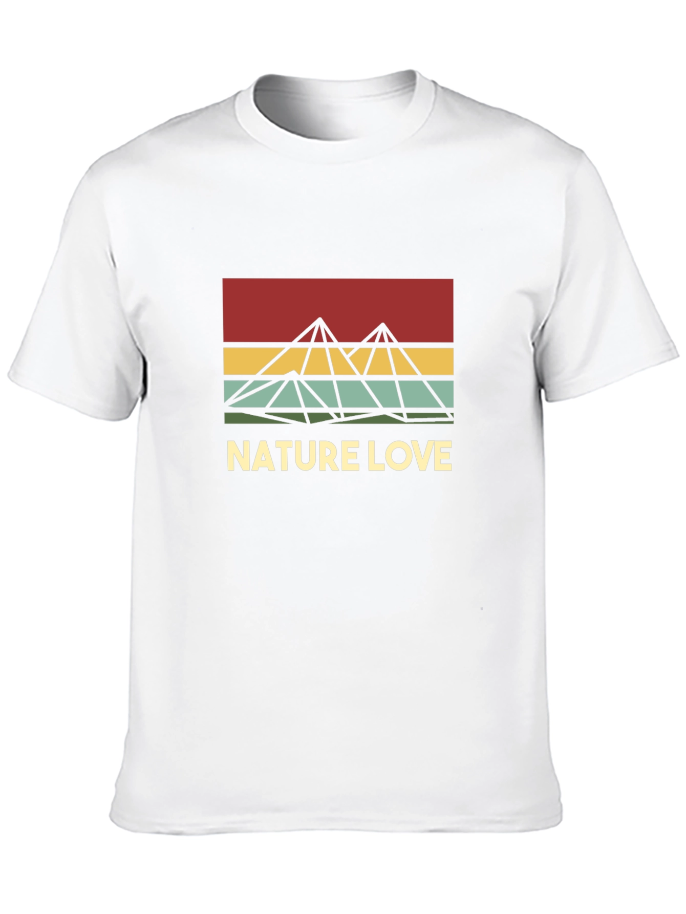 Black Nature Love Retro Mountain T-Shirt view 10