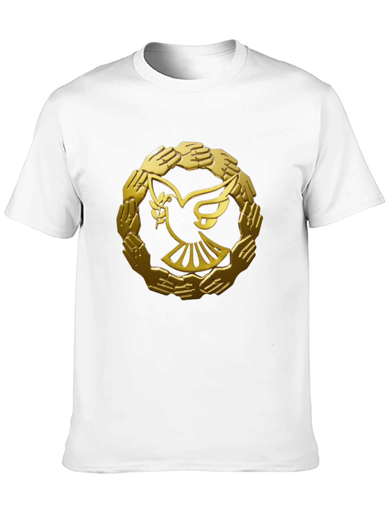 Black Peace Dove & Hands Graphic Tee - Black Cotton view 10