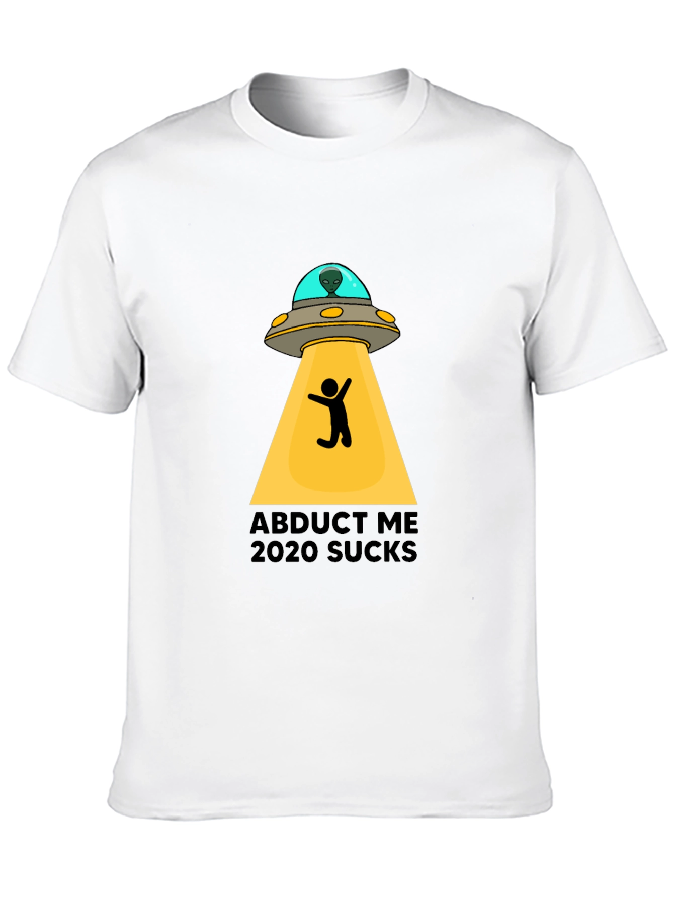 Black Abduct Me 2020 Sucks Graphic Tee view 10