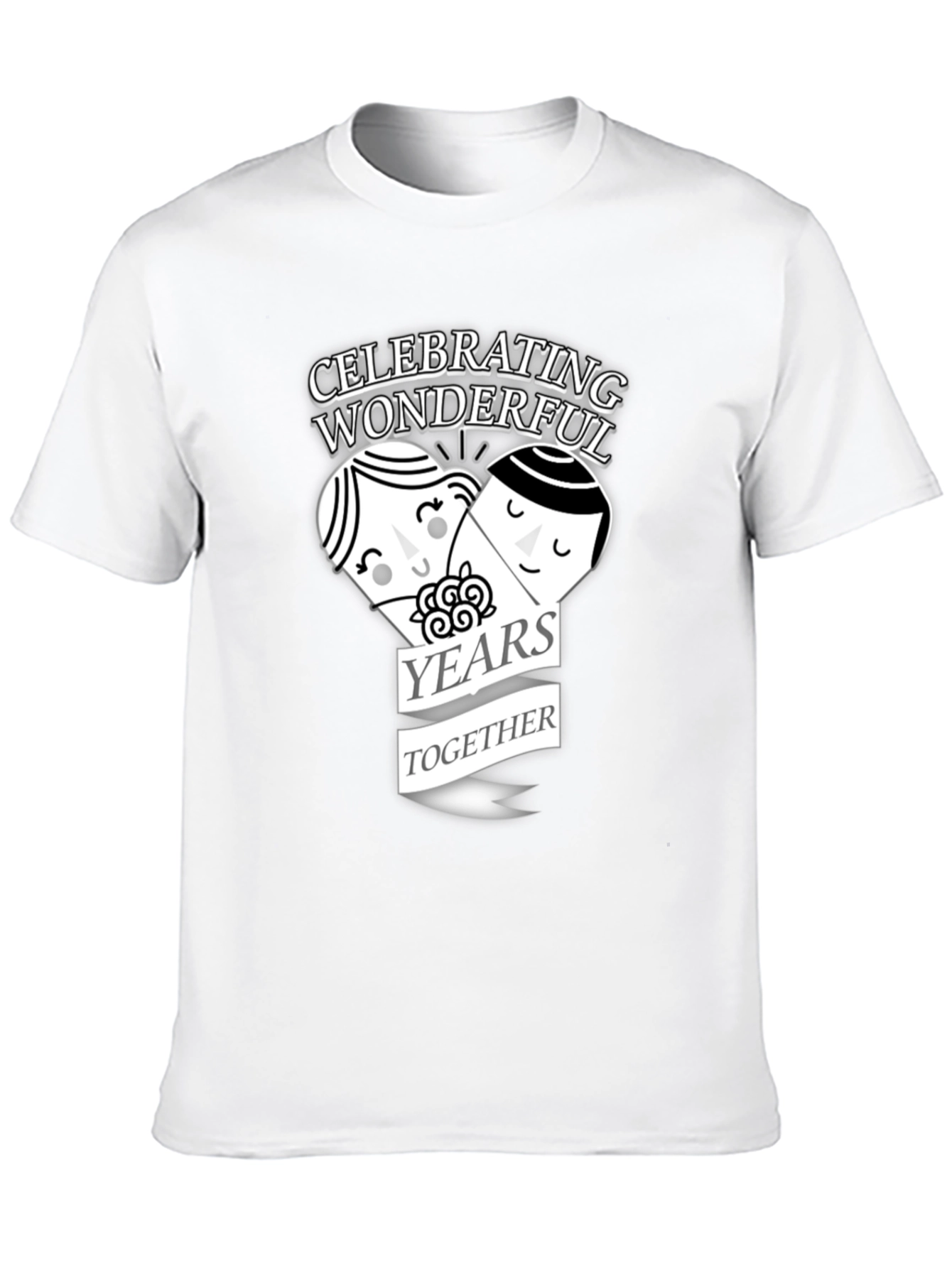 Black Celebrating Wonderful Years Together T-Shirt view 10