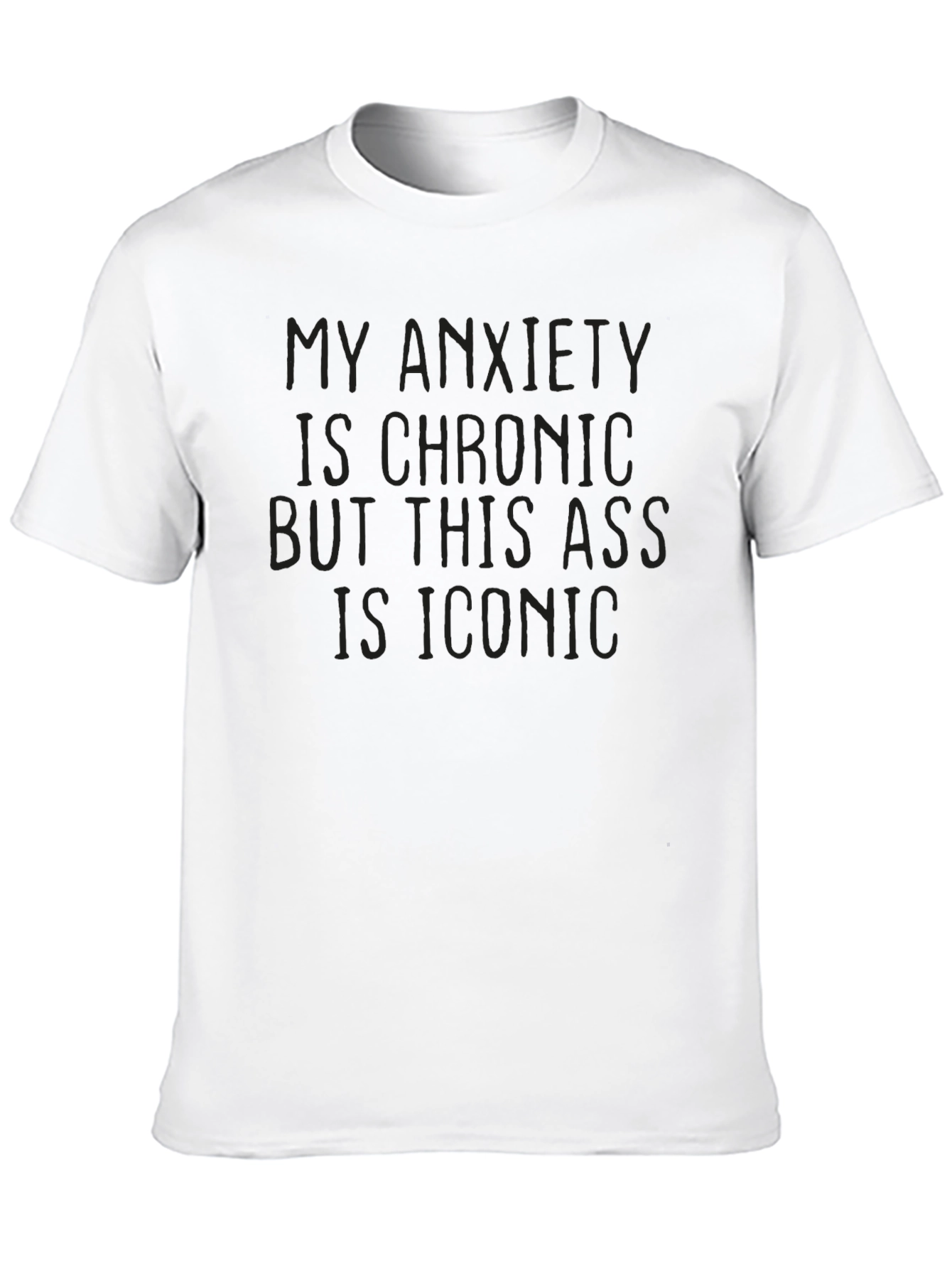 Black Anxiety Chronic Iconic Graphic T-Shirt view 10