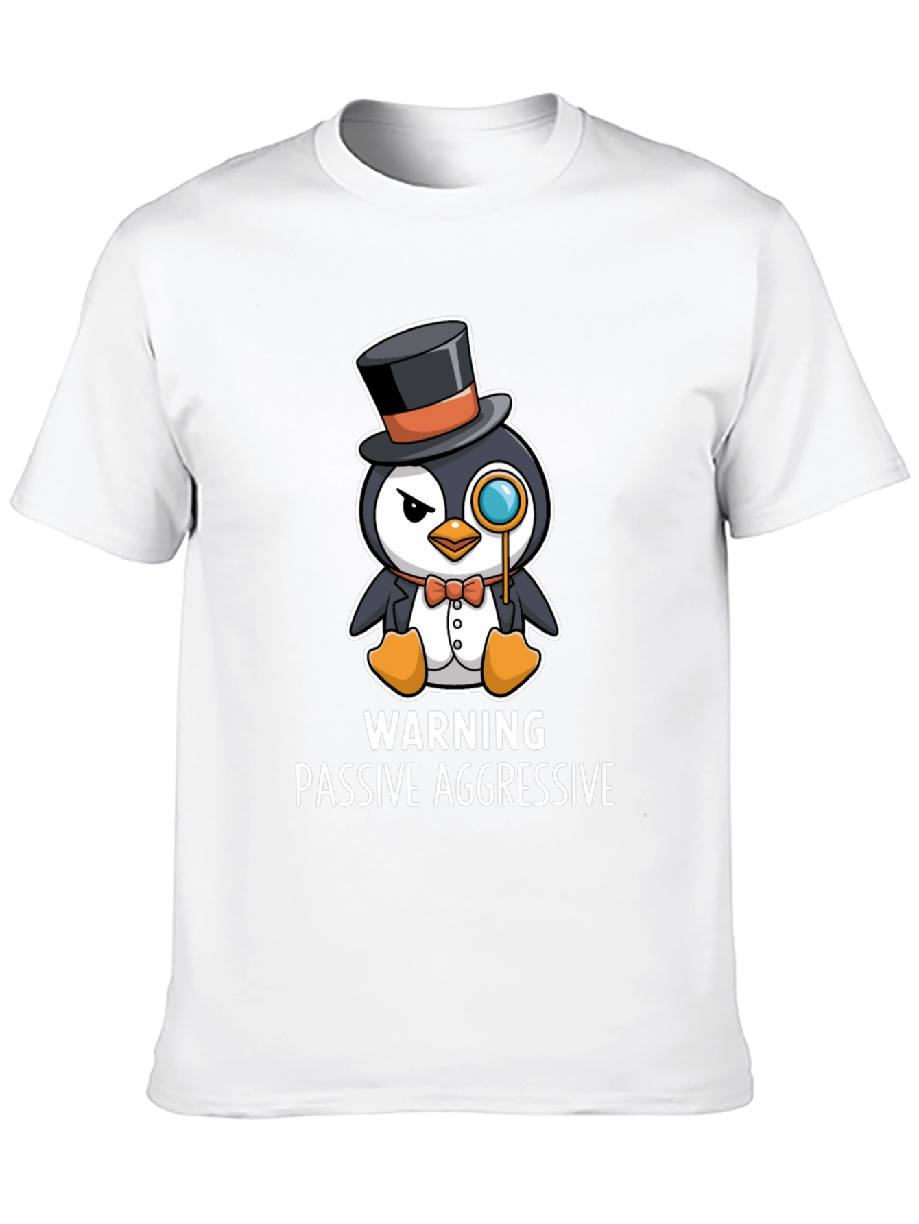 Black Passive Aggressive Penguin T-Shirt view 10